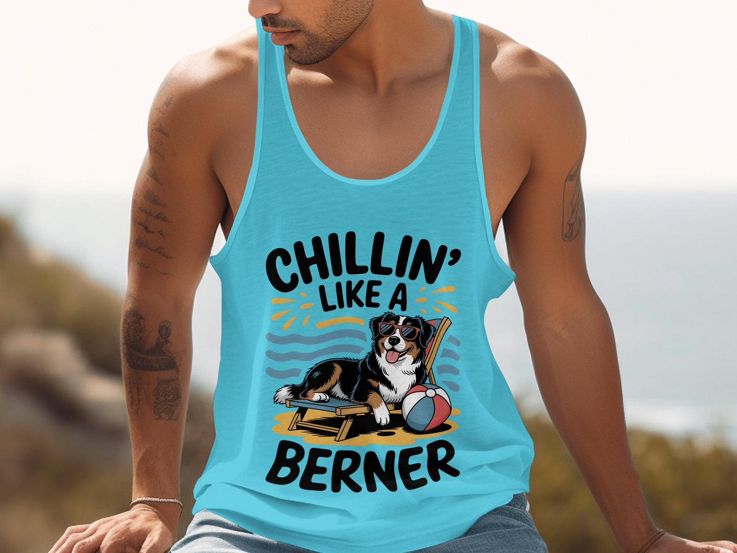 Chillin' Like a Berner Awesome Graphic Tank Top product type