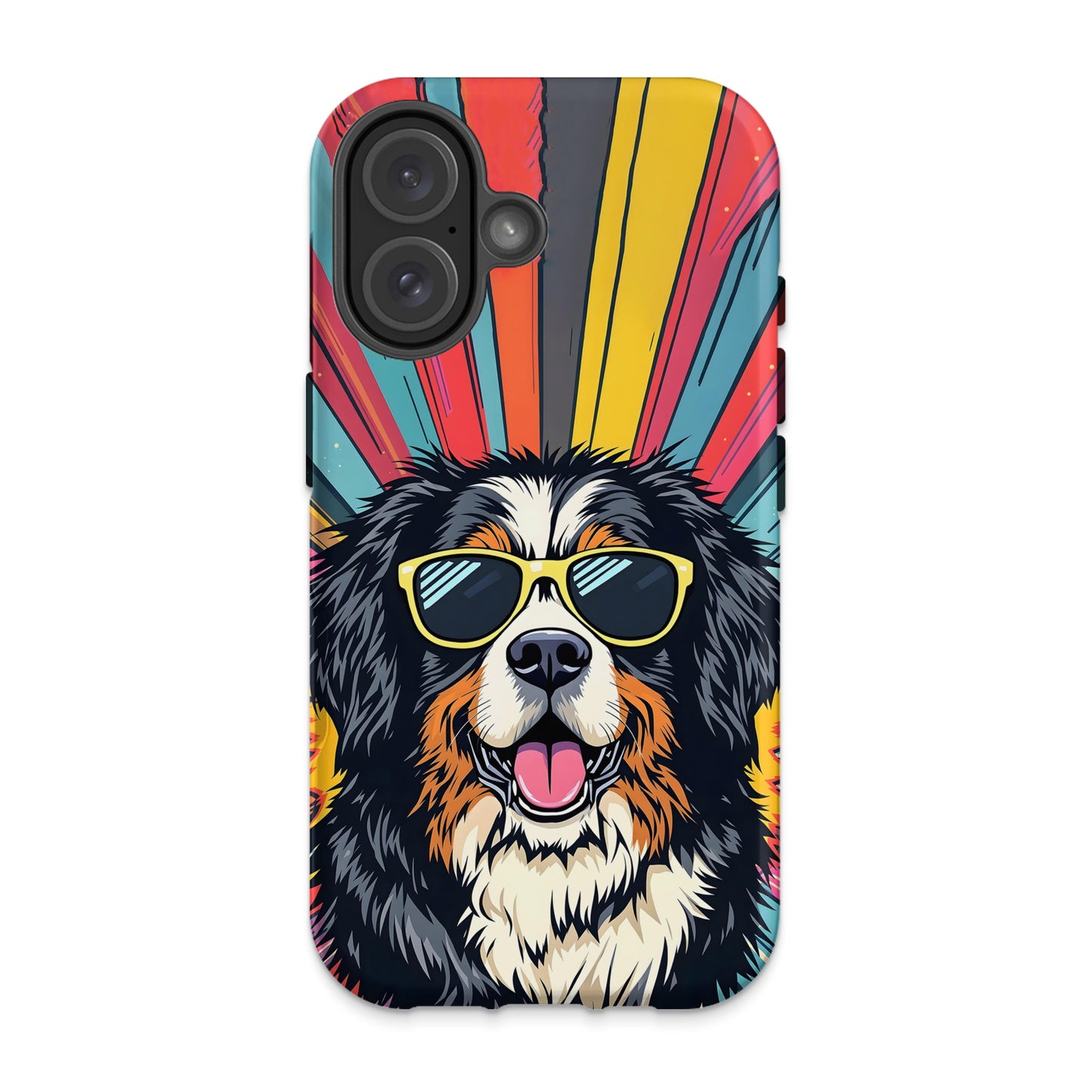 Colorful Beaming Dog with Sunglasses Phone Case product type