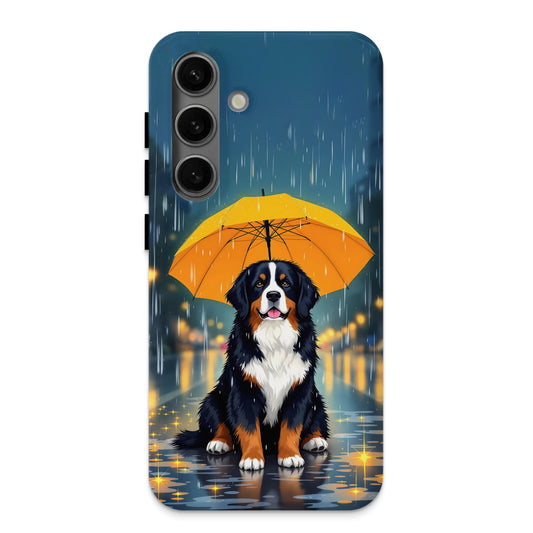 Cute Dog with Yellow Umbrella Design Phone Case product