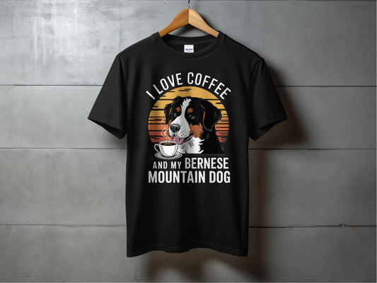 I Love Coffee And My Bernese Mountain Dog T-Shirt product