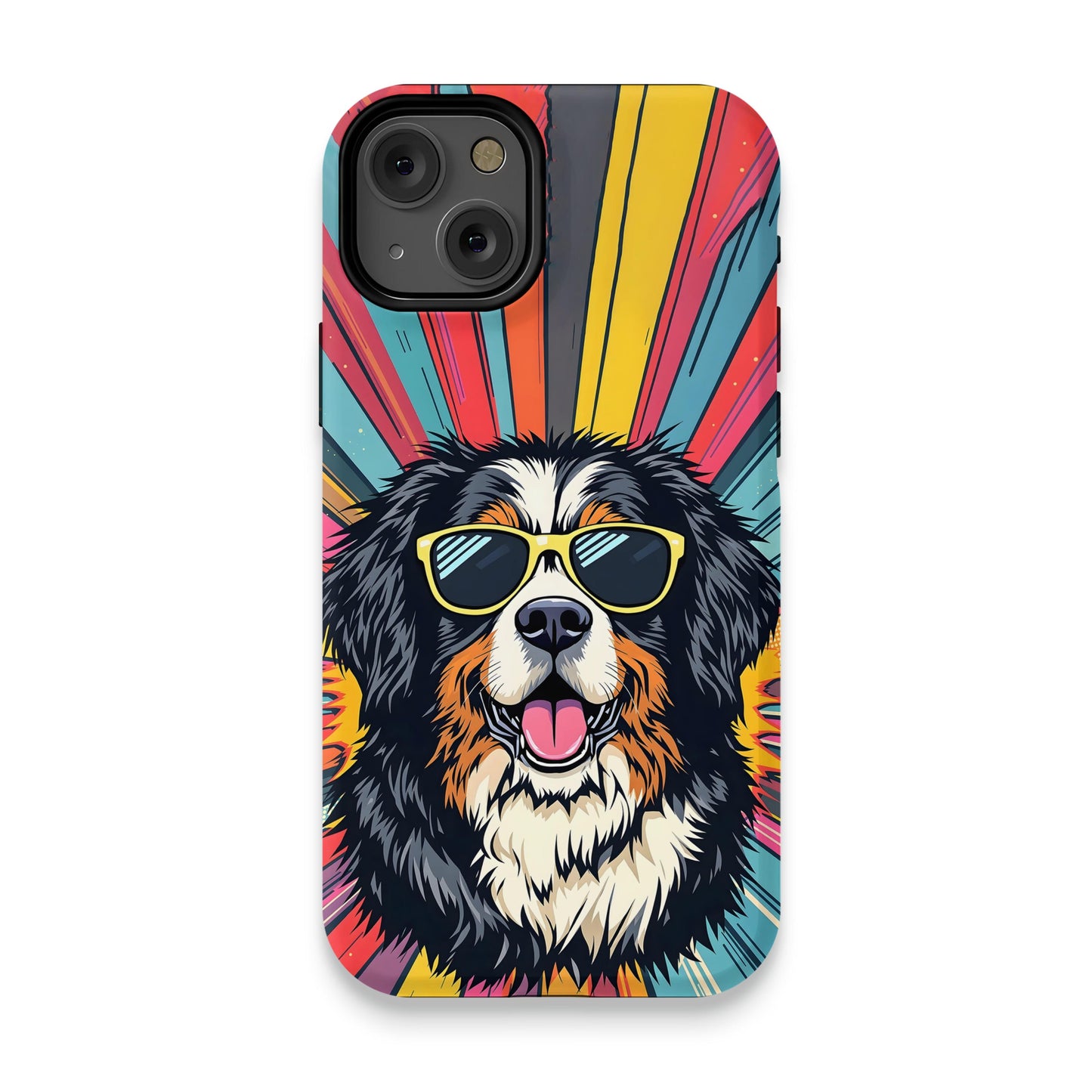 Colorful Cool Dog Art Design Phone Case product