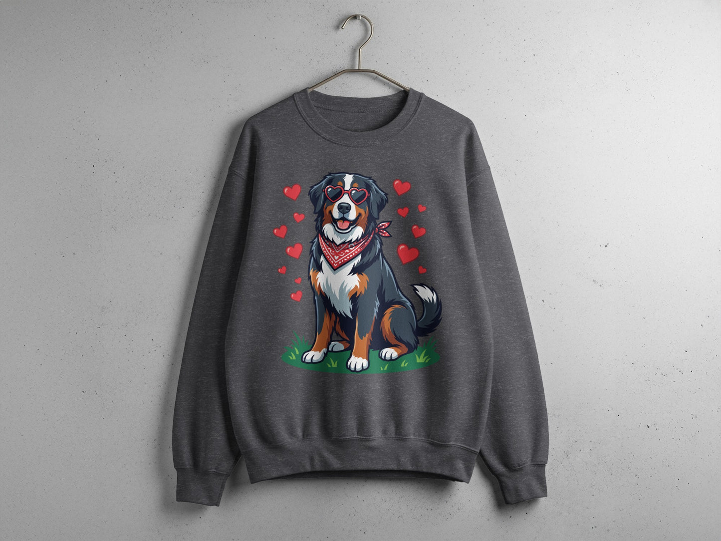 Cute Dog With Hearts Graphic Sweatshirt Product