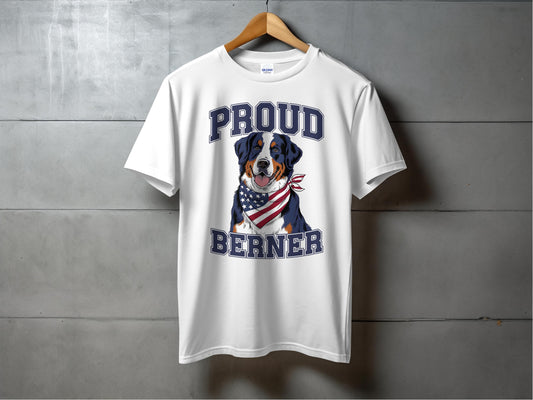 Proud Berner graphic tee patriotic design product type