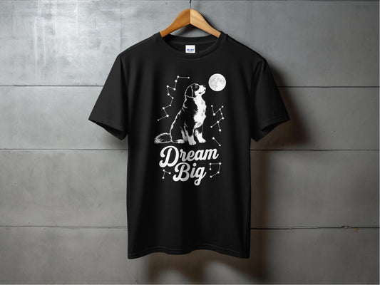 Dream Big Dog and Moon Graphic Design Shirt product