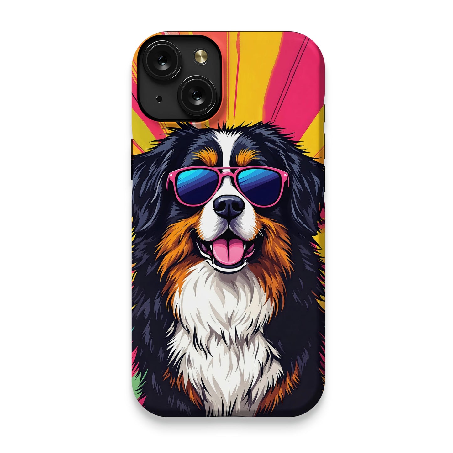 Vibrant Sunglasses Dog Print Phone Case product