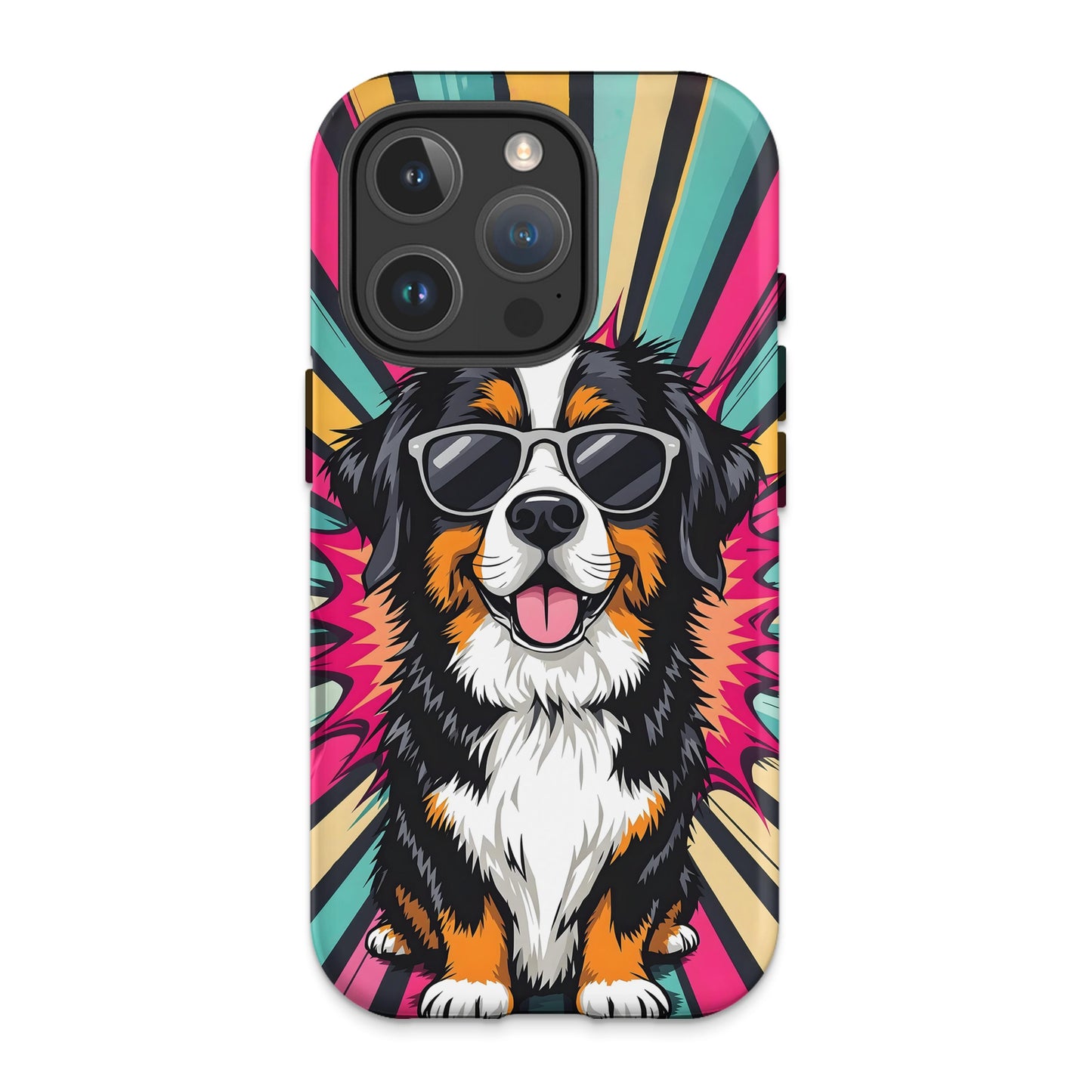 Cool Colorful Sunglasses Dog Print Phone Case product