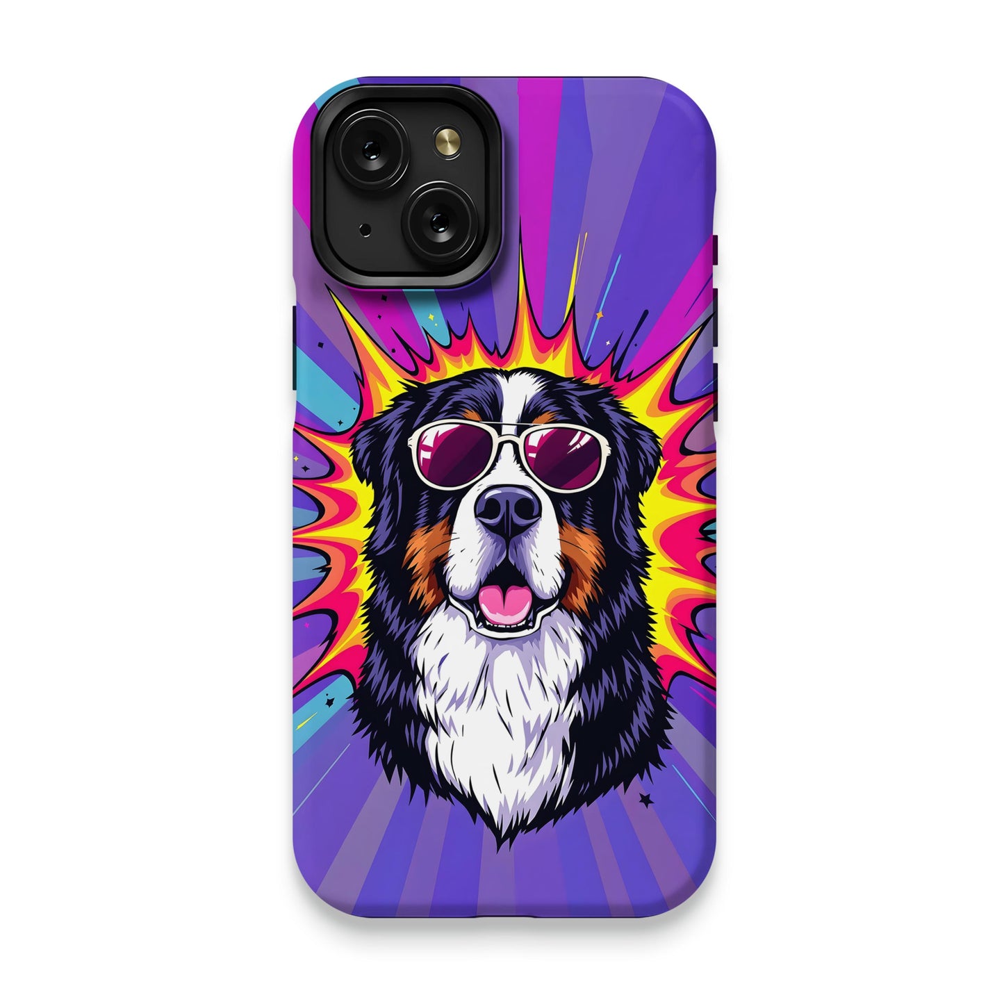 Colorful Cool Dog with Sunglasses Design Phone Case product type