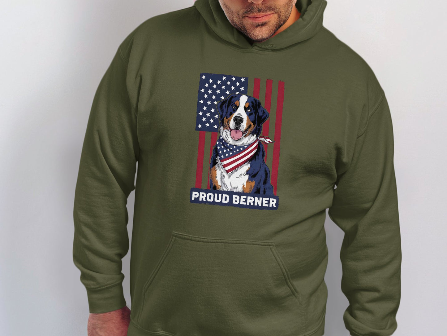 Proud Berner American Flag Hoodie product