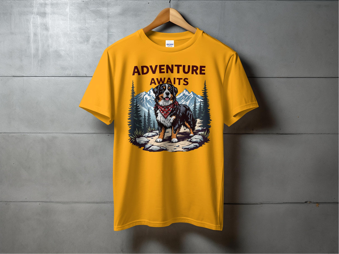 Adventure Awaits Dog Mountain Graphic T-Shirt product type