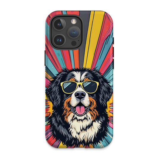 Vibrant Dog with Sunglasses Design Smartphone Case