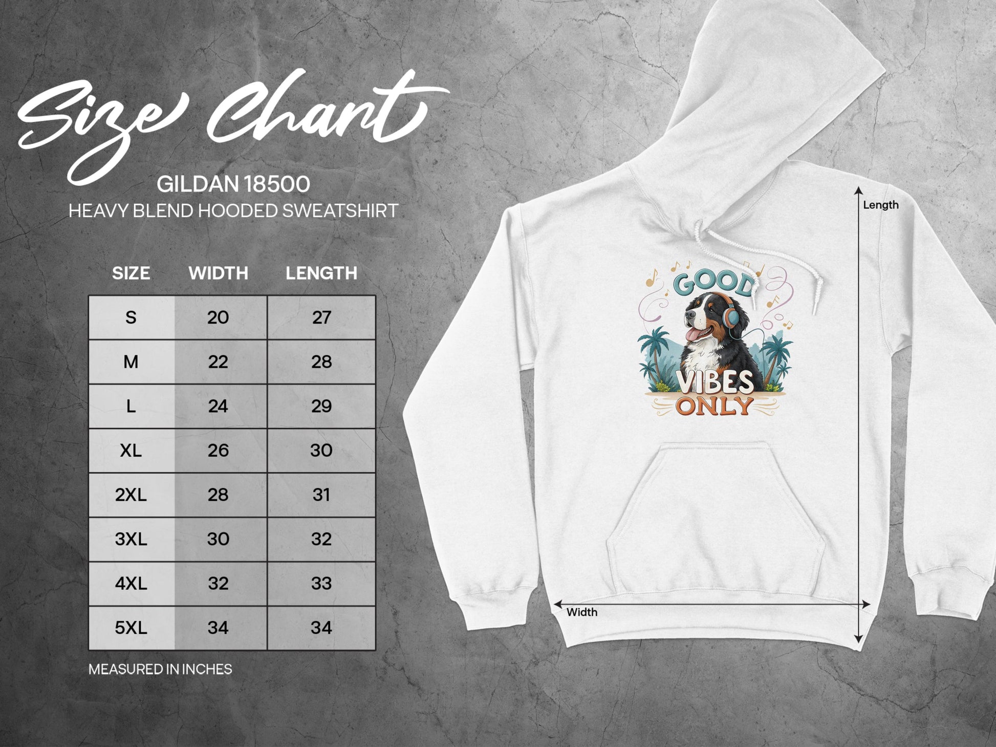 Good Vibes Only Heavy Blend Hooded Sweatshirt product type