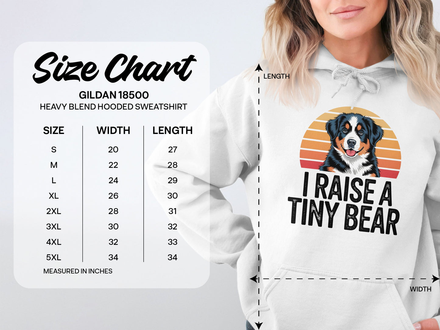 I Raise a Tiny Bear Graphic Hooded Sweatshirt product type