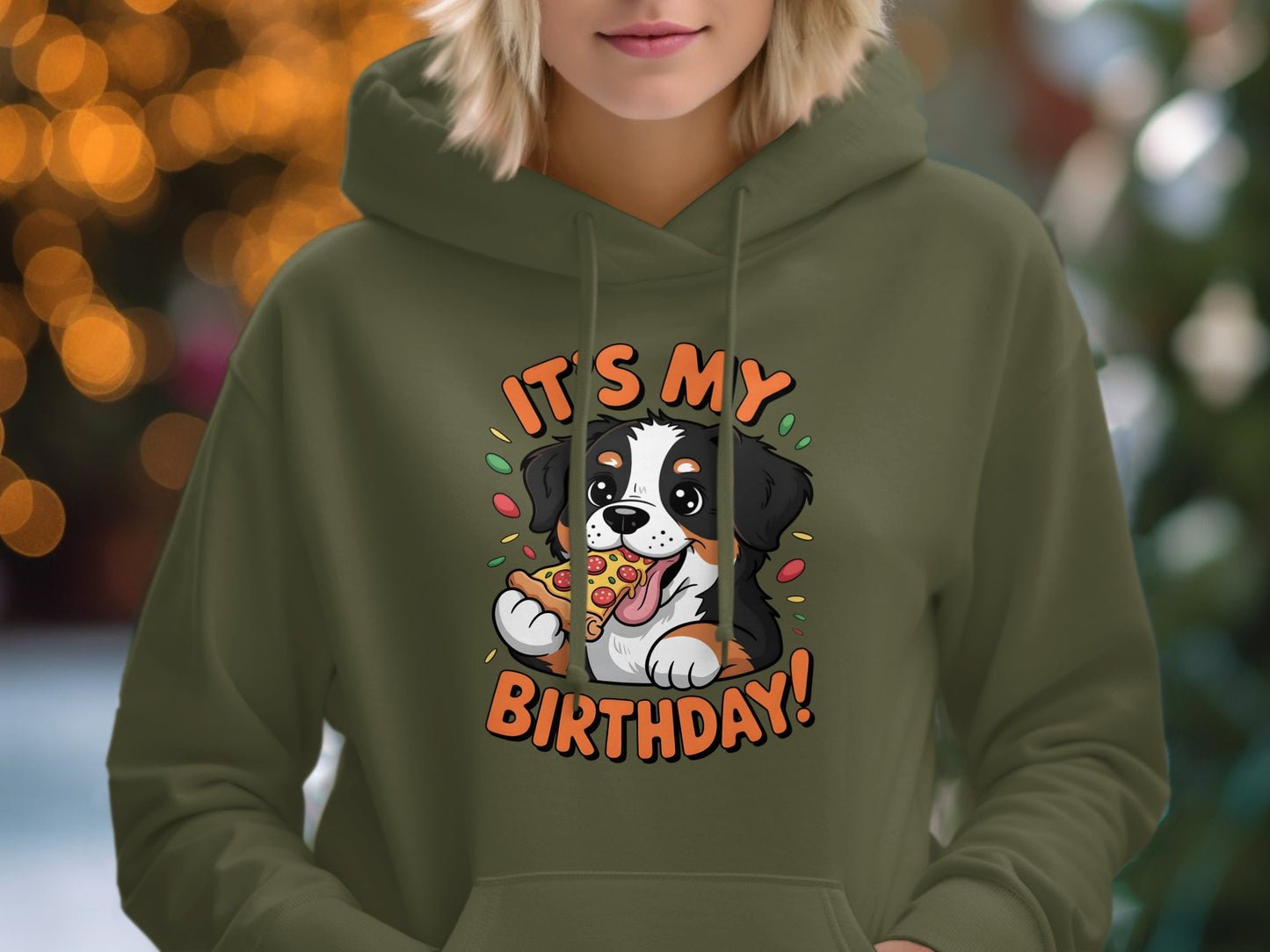 It's My Birthday Hoodie Cute Dog With Pizza product
