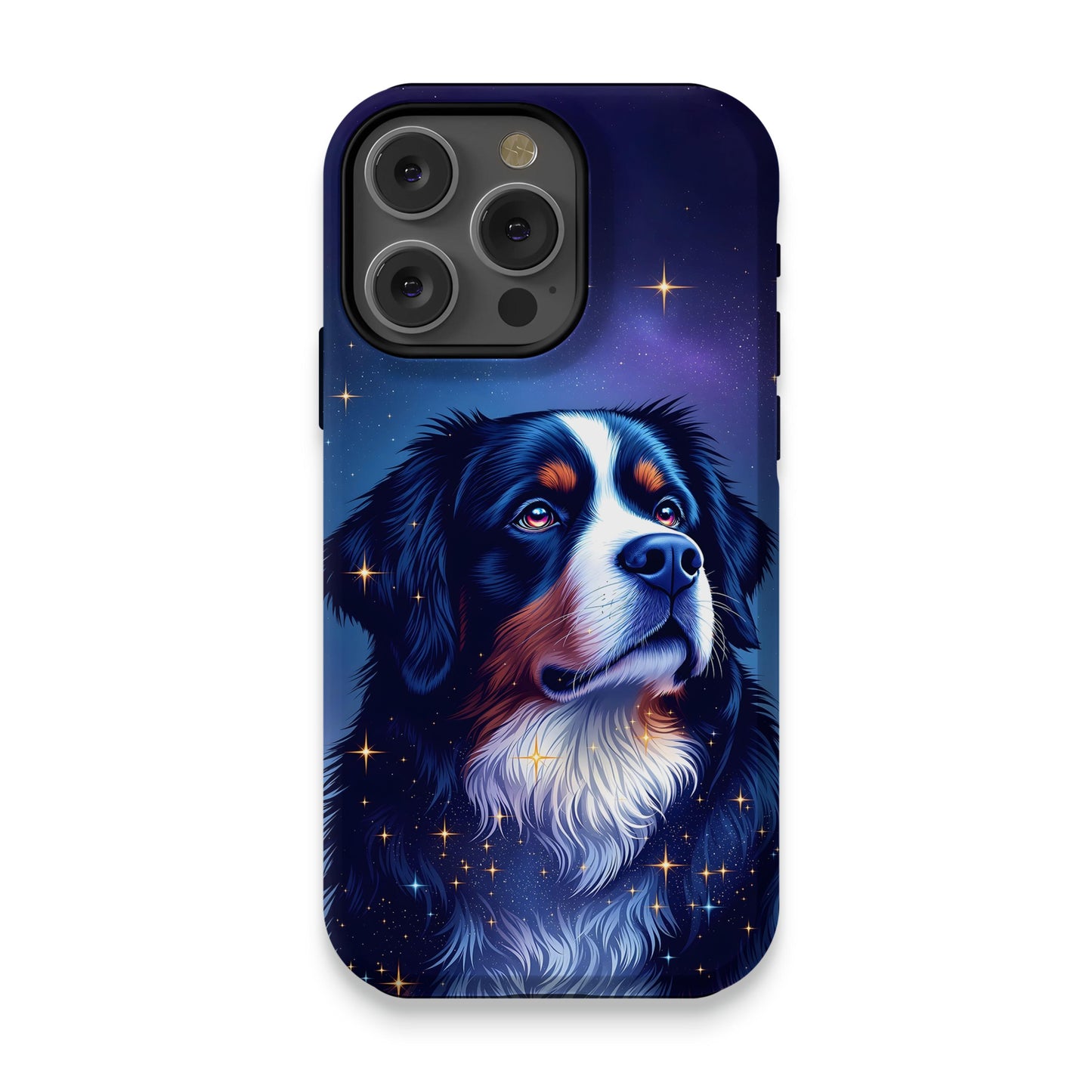 Beautiful Starry Night with Dog Design Phone Case product