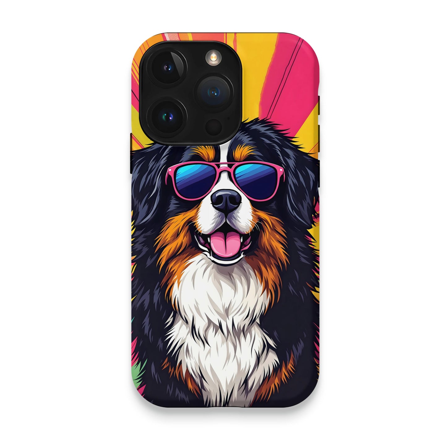 Colorful Dog Design With Sunglasses Phone Case product