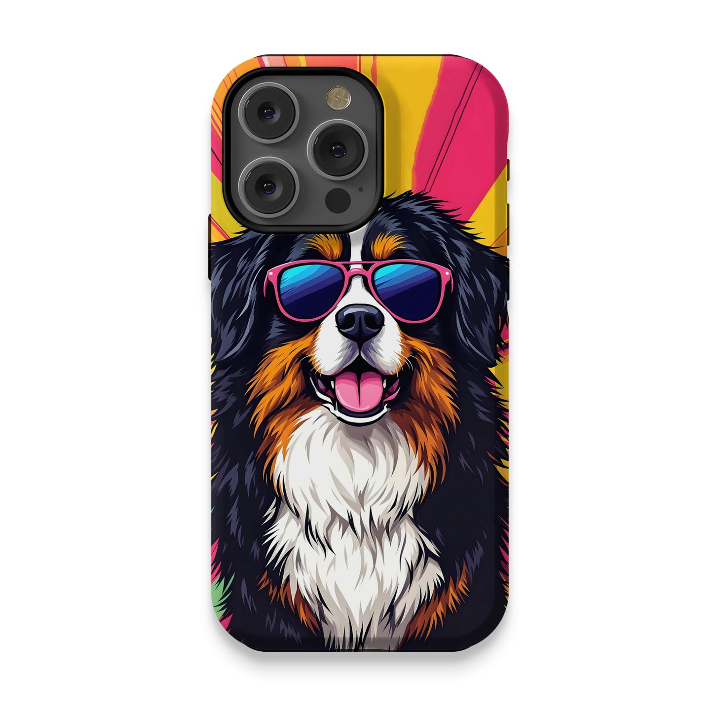Colorful Dog With Sunglasses Phone Case product