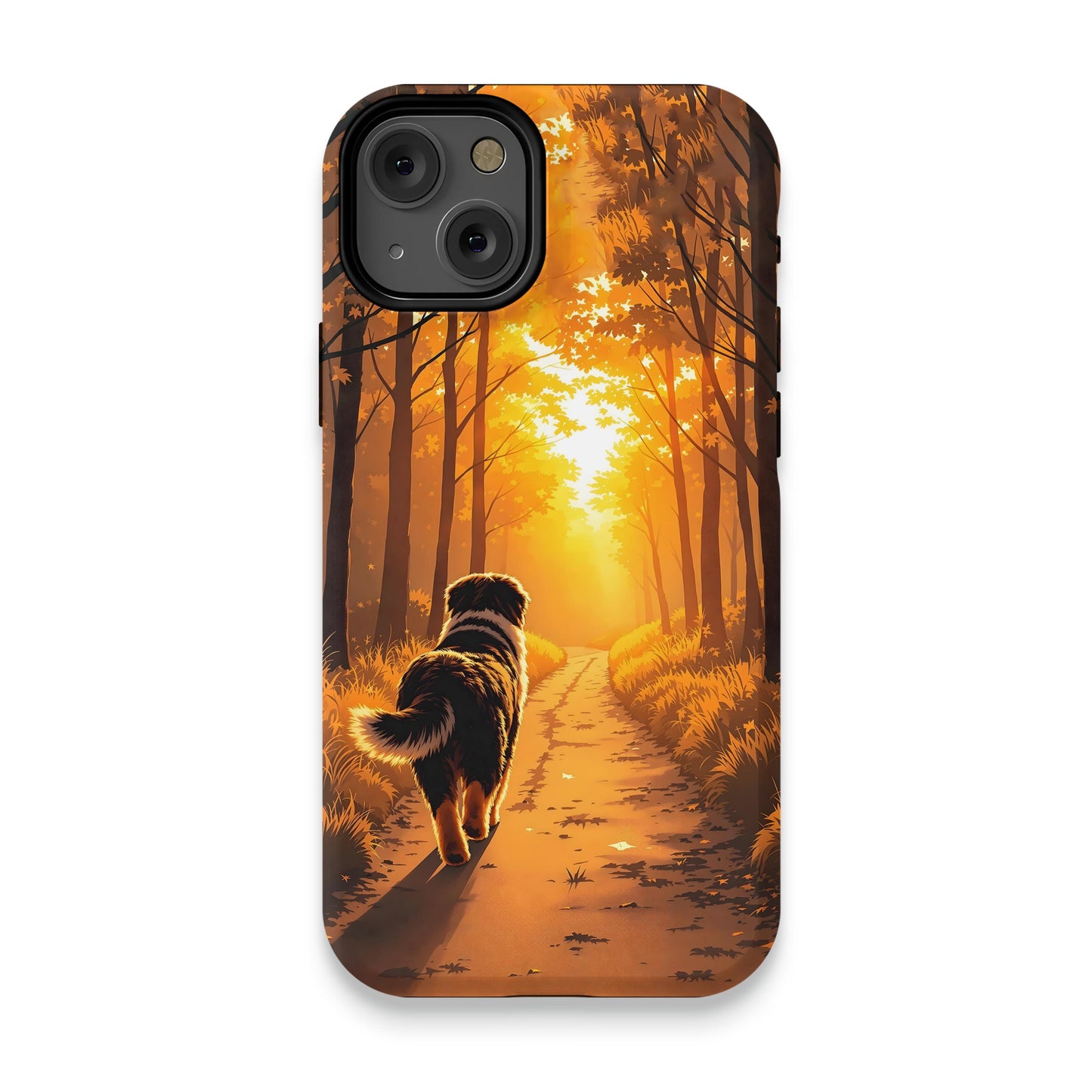 Dog Walking In Sunset Scenic Phone Case product type