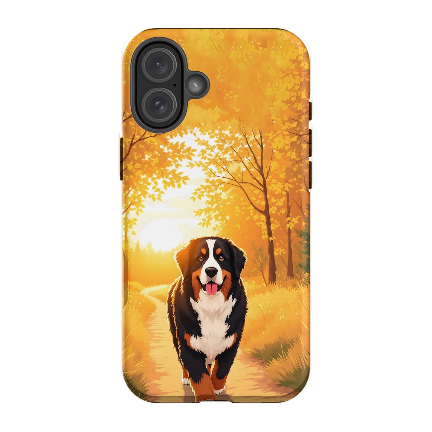 Adorable Dog in Autumn Scene Design Phone Case product