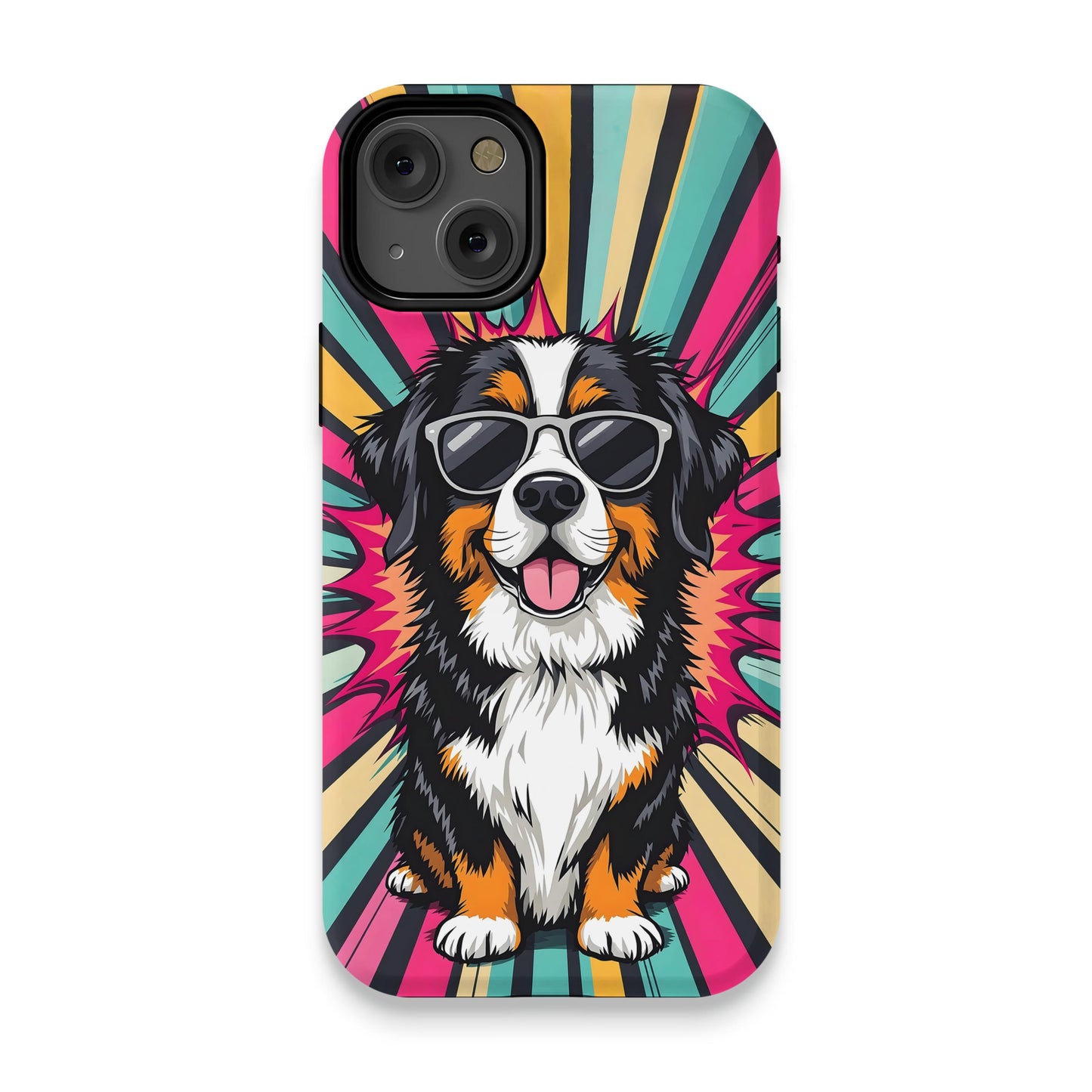 Colorful Dog Wearing Sunglasses Illustration Phone Case product type