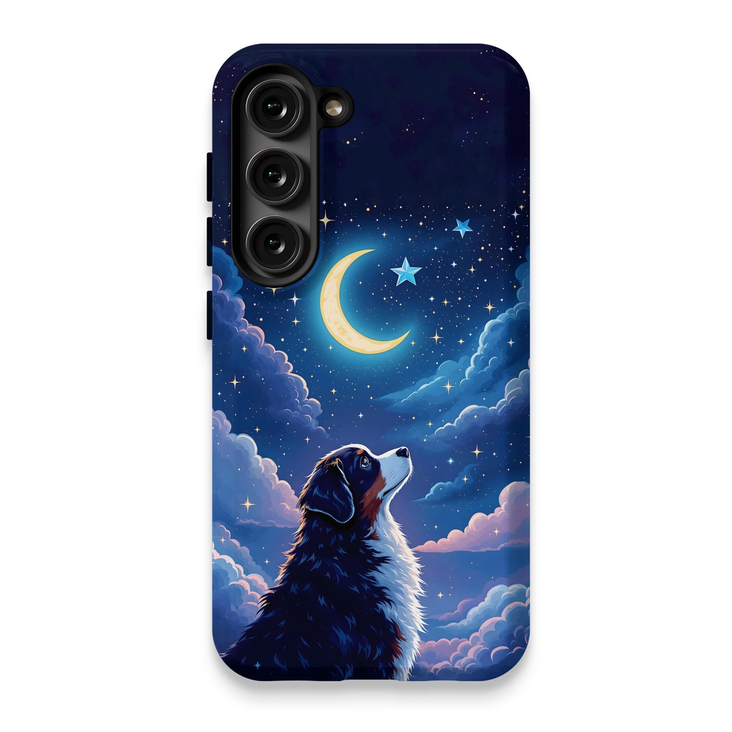 Dog Gazing at Moon and Stars Phone Case product type