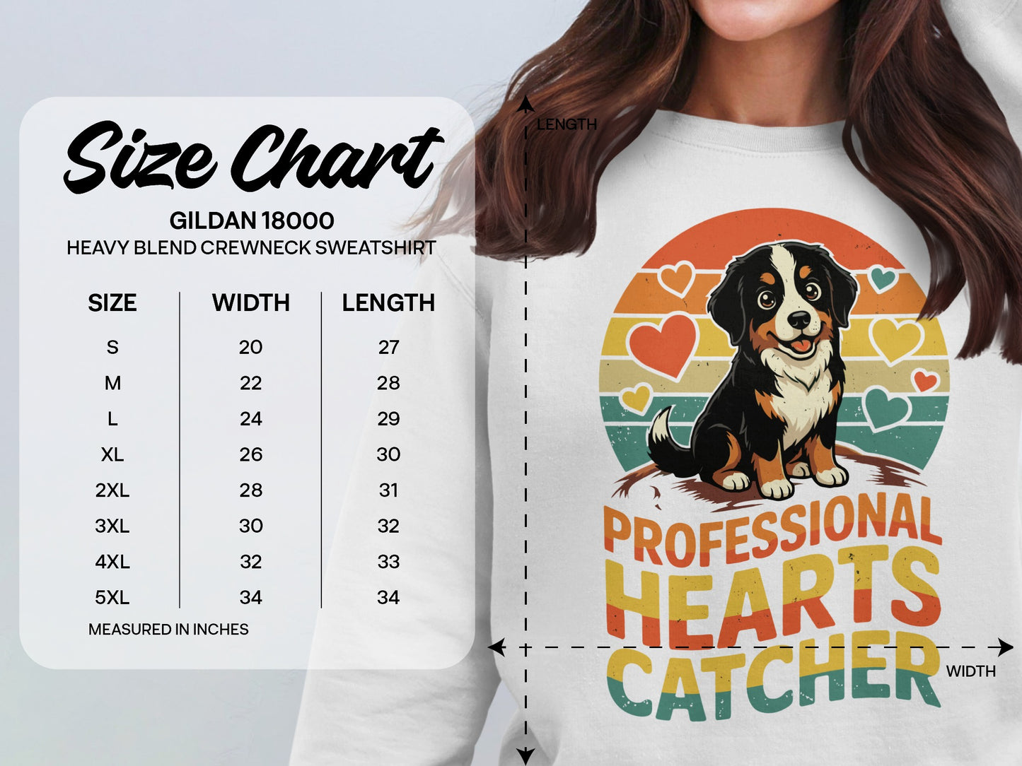 Professional Hearts Catcher Sweatshirt for Dog Lovers