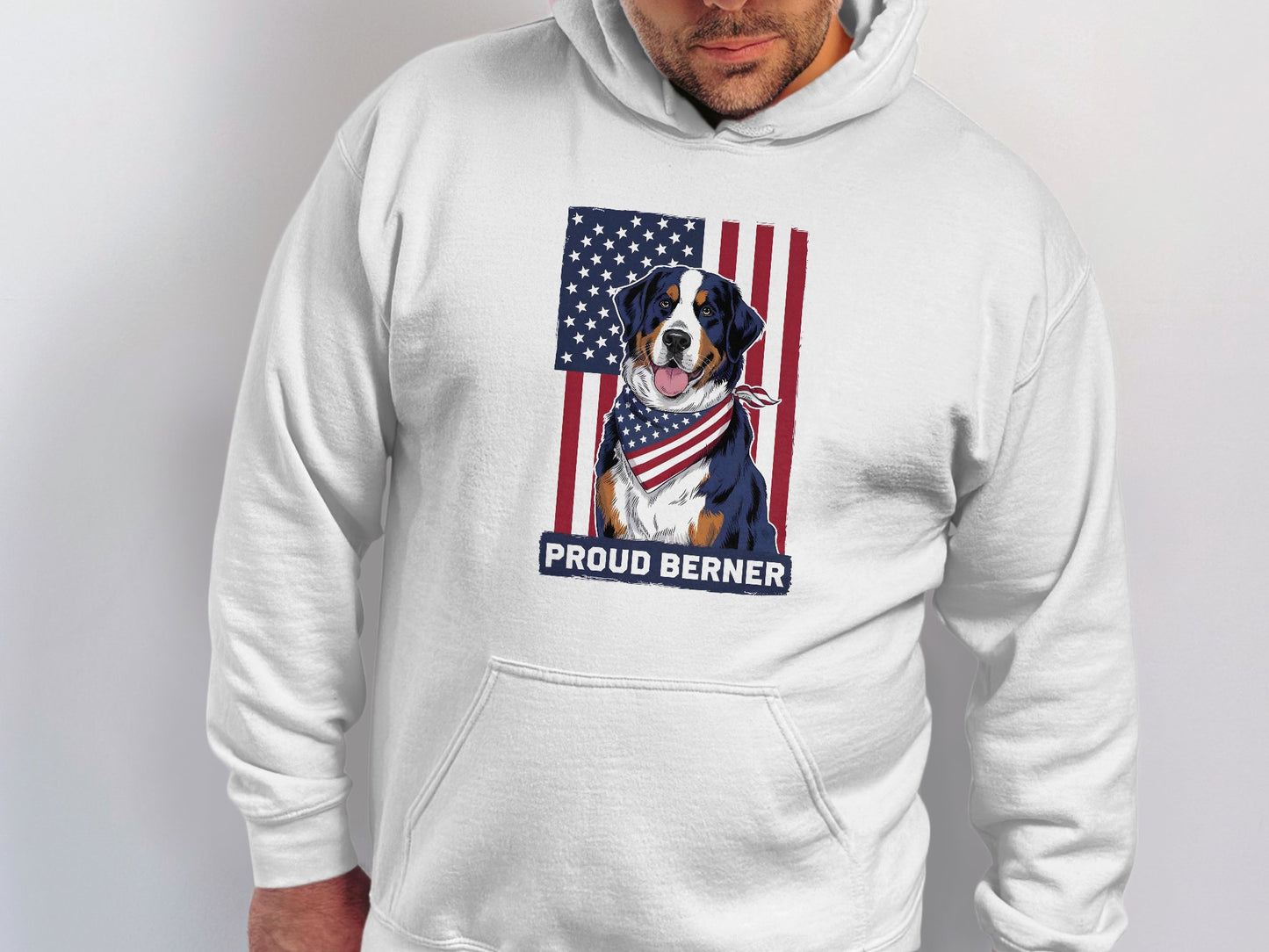 Proud Berner American Flag Graphic Hoodie product
