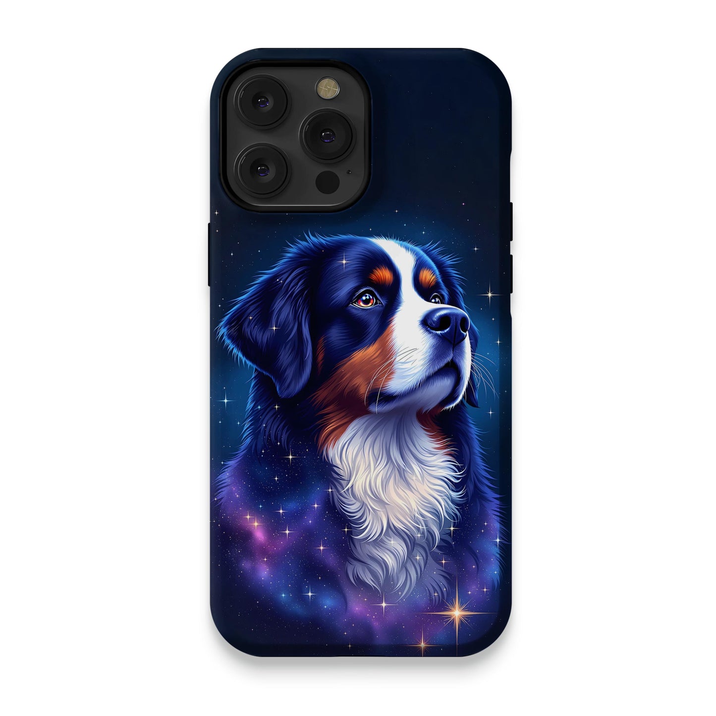 Colorful Starry Night Bernese Mountain Dog phone case