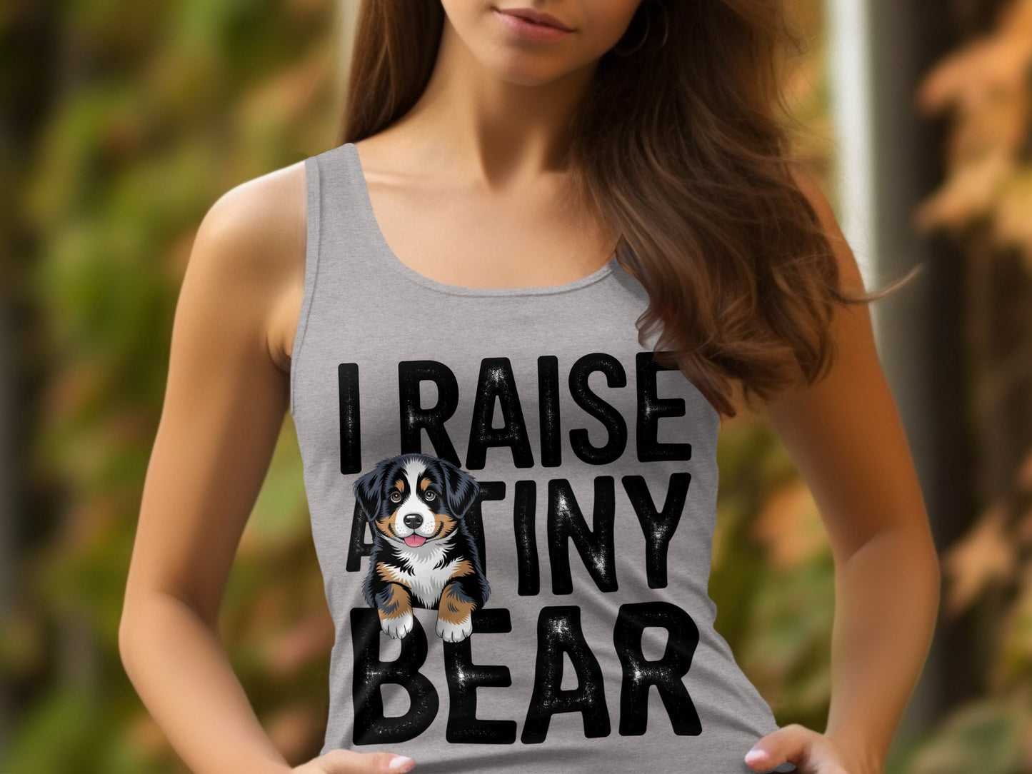 I Raise A Tiny Bear Graphic Women's Tank Top Product