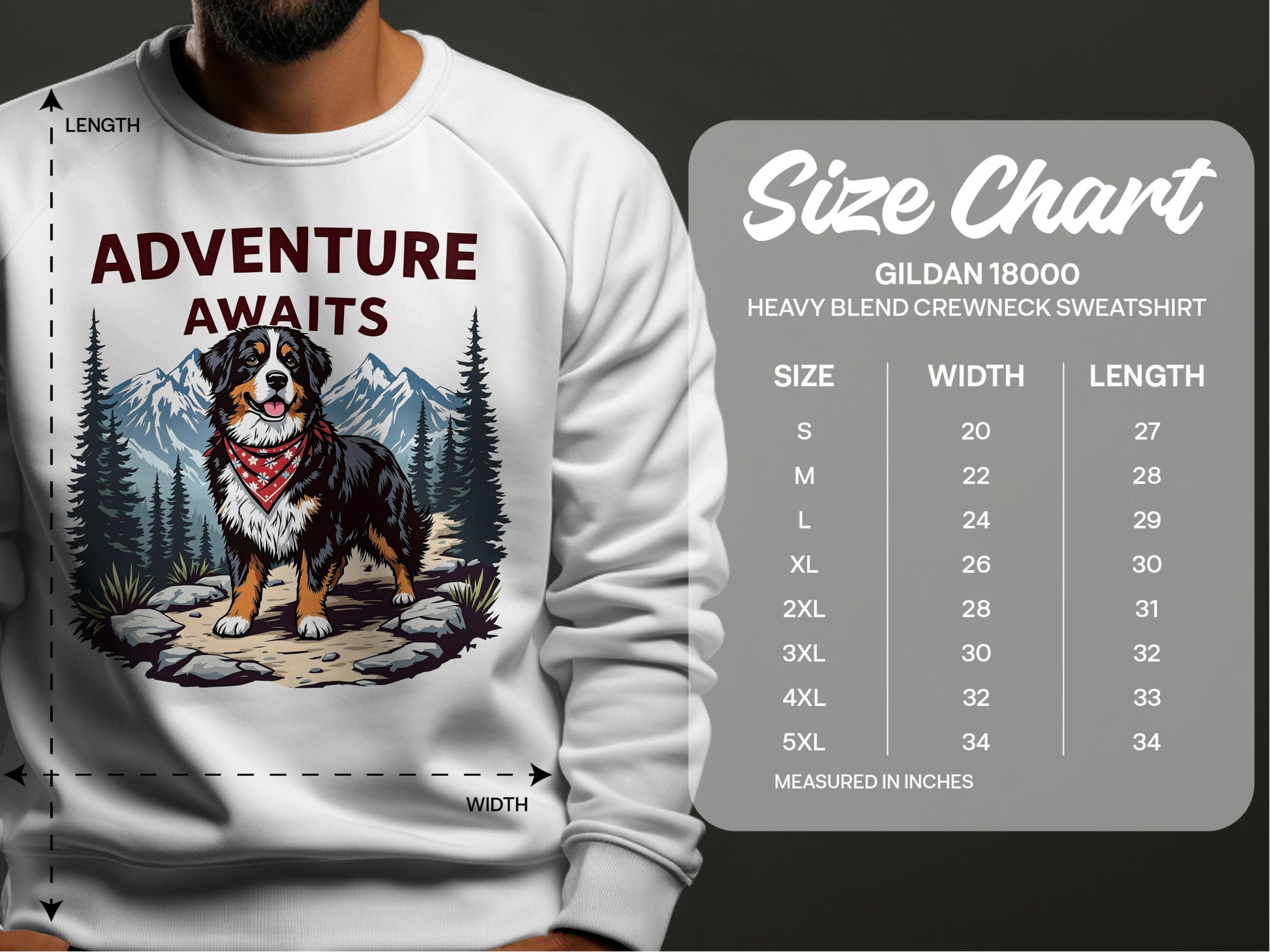 Adventure Awaits Graphic Heavy Blend Crewneck Sweatshirt product