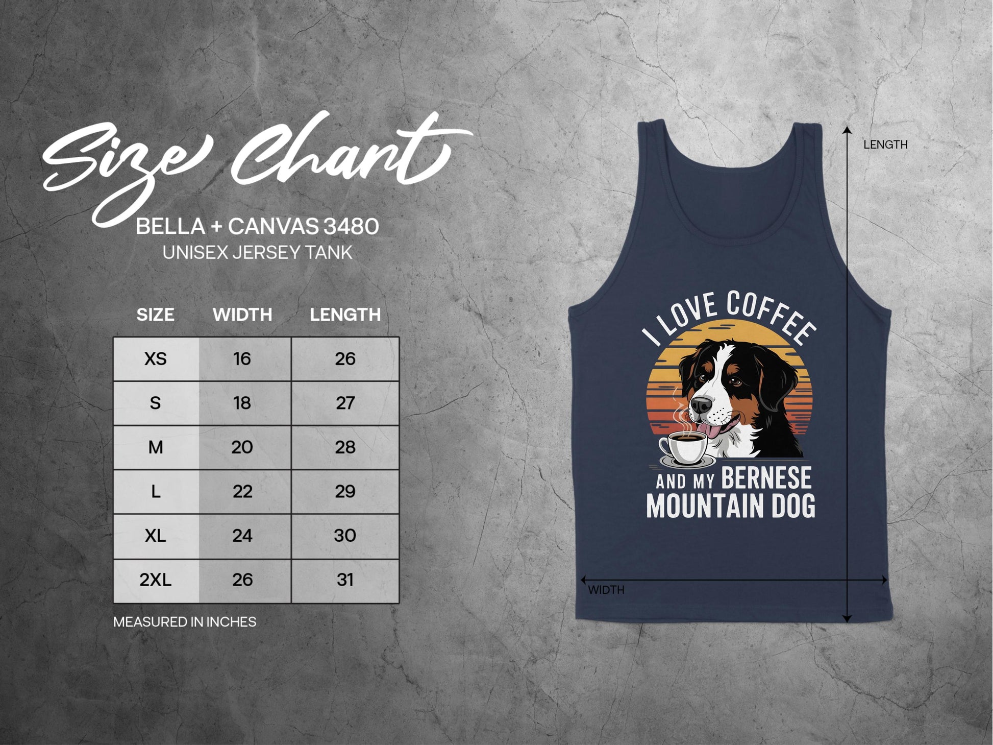 I Love Coffee and My Bernese Mountain Dog Tank product