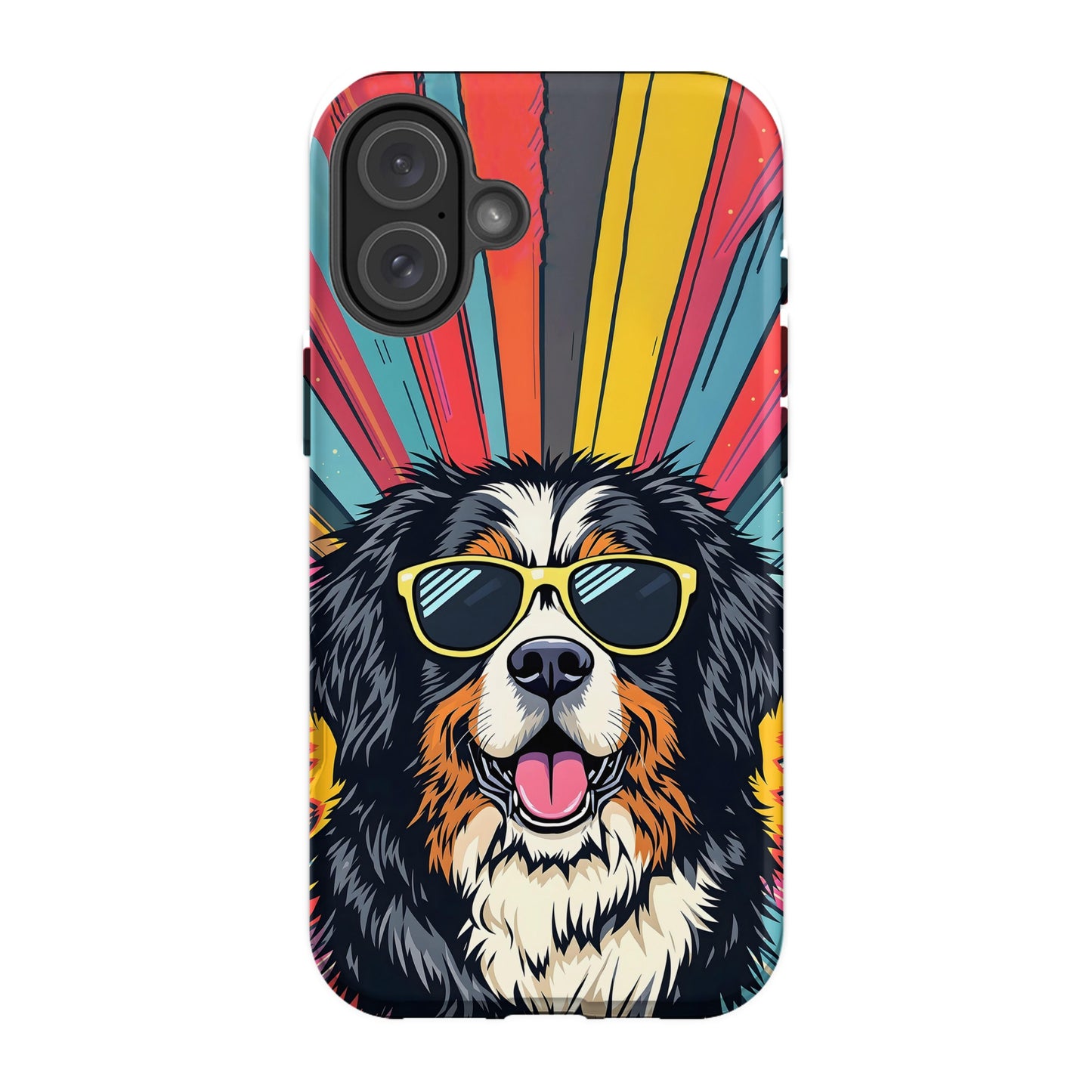 Trendy Sunglasses Wearing Dog Phone Case for Pet Lovers
