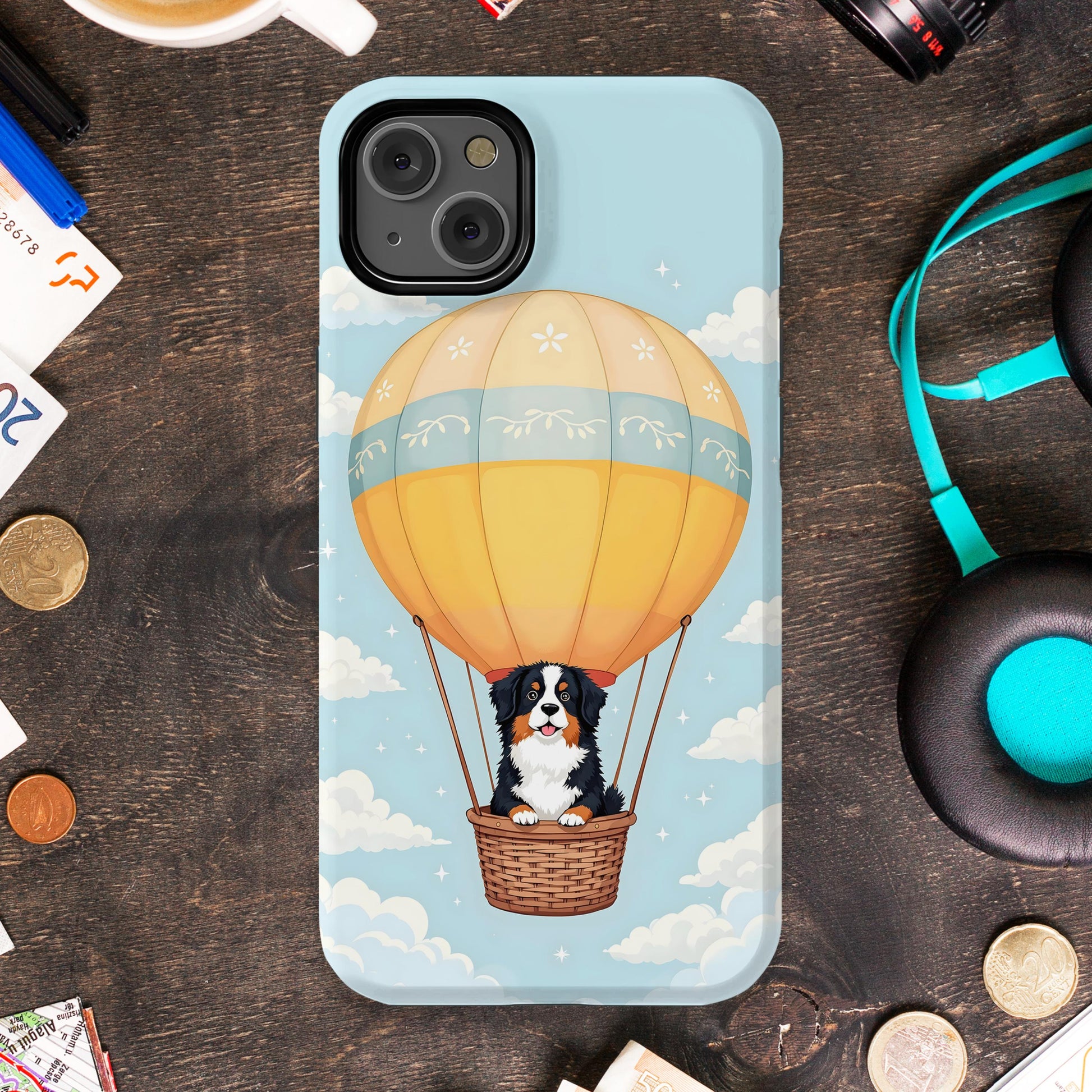 Cute Hot Air Balloon Dog Design Phone Case product