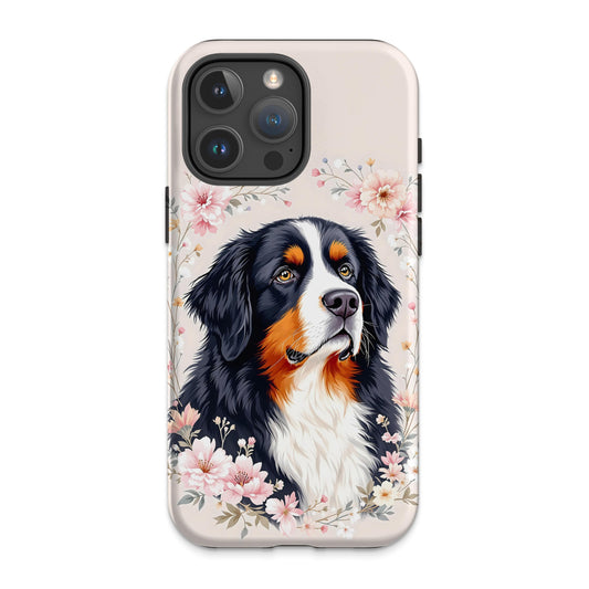 Adorable Dog and Floral Print Phone Case product