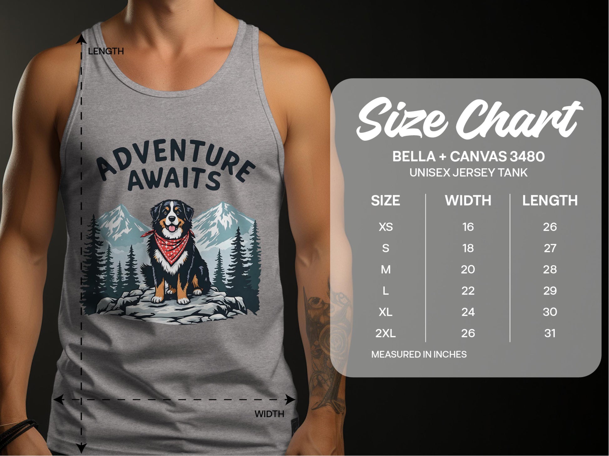 Adventure Awaits Graphic Print Unisex Jersey Tank product type