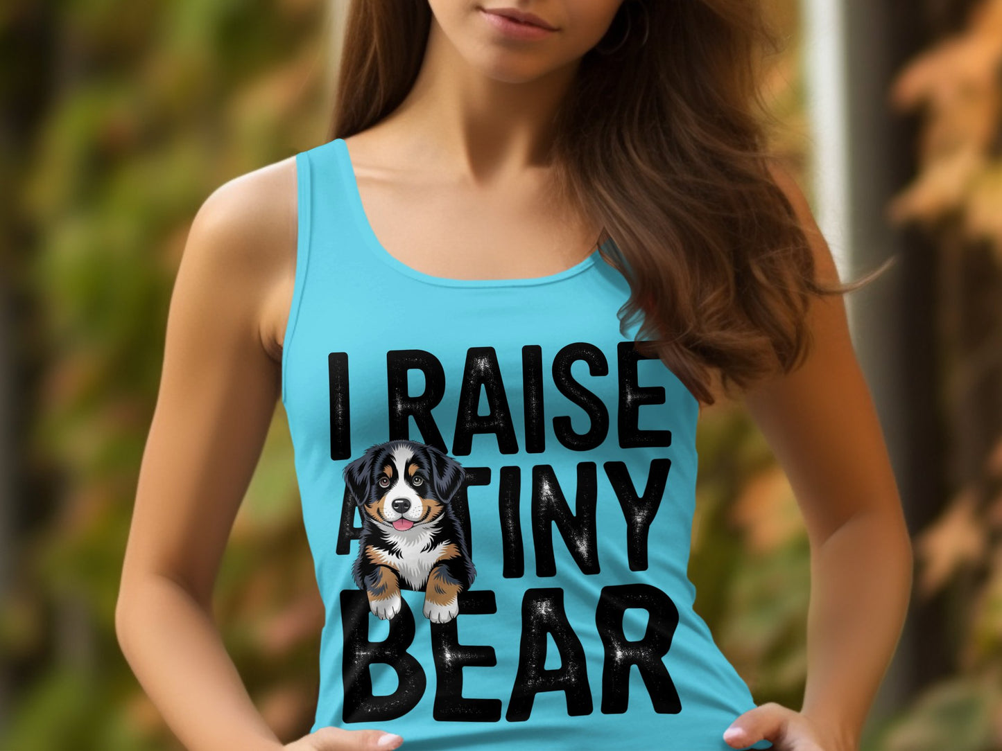 I Raise A Tiny Bear Printed Tank Top product