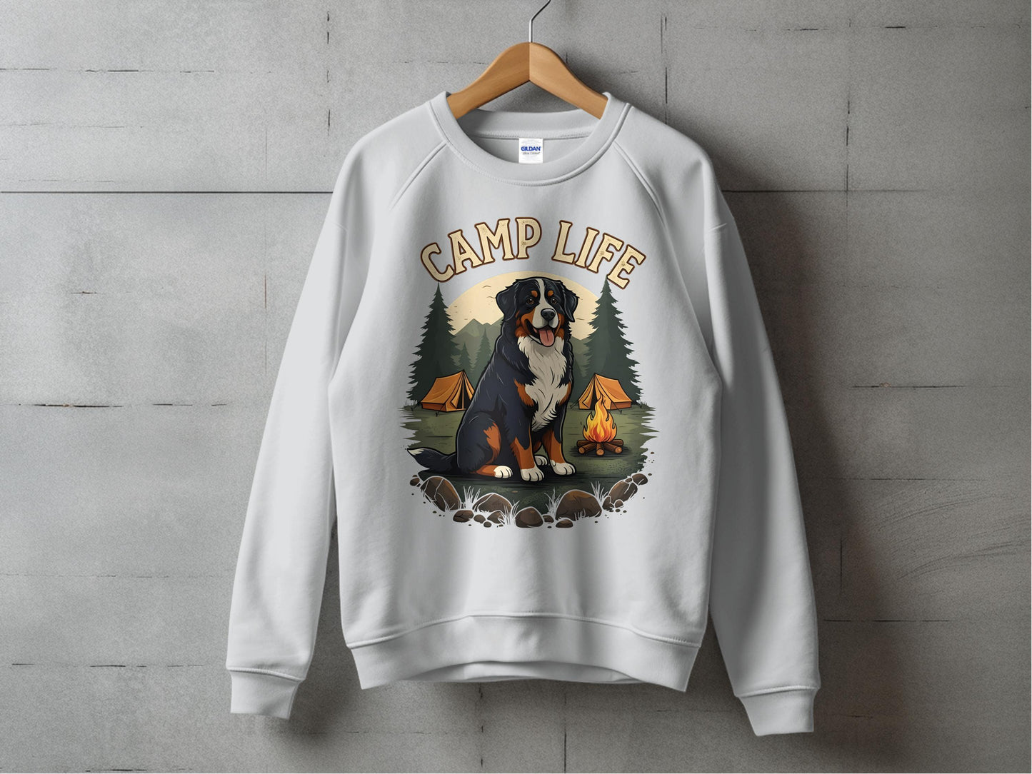 Cozy Camp Life Dog Sweatshirt Outdoor Adventure product