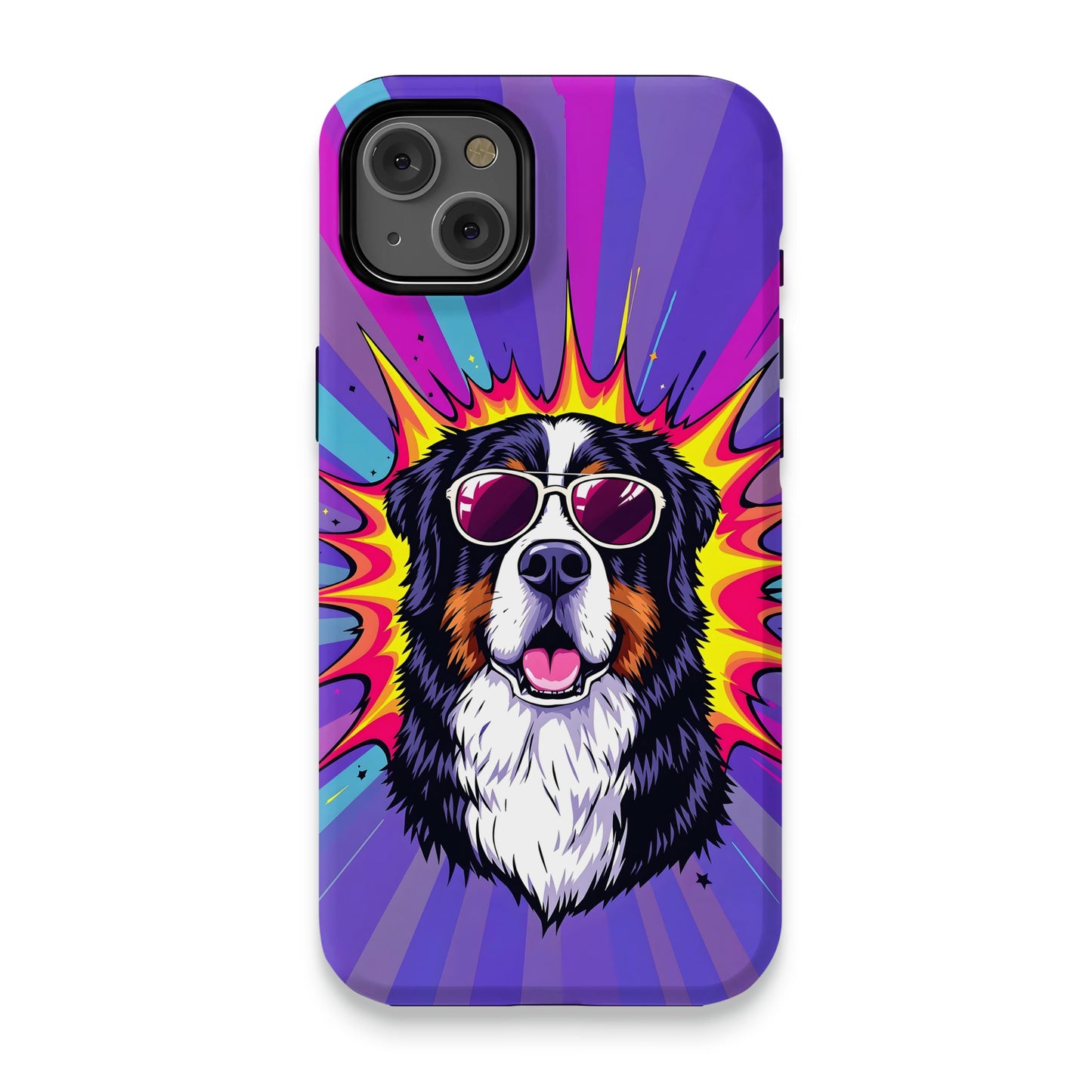 Colorful Bernese Mountain Dog Design Phone Case product type