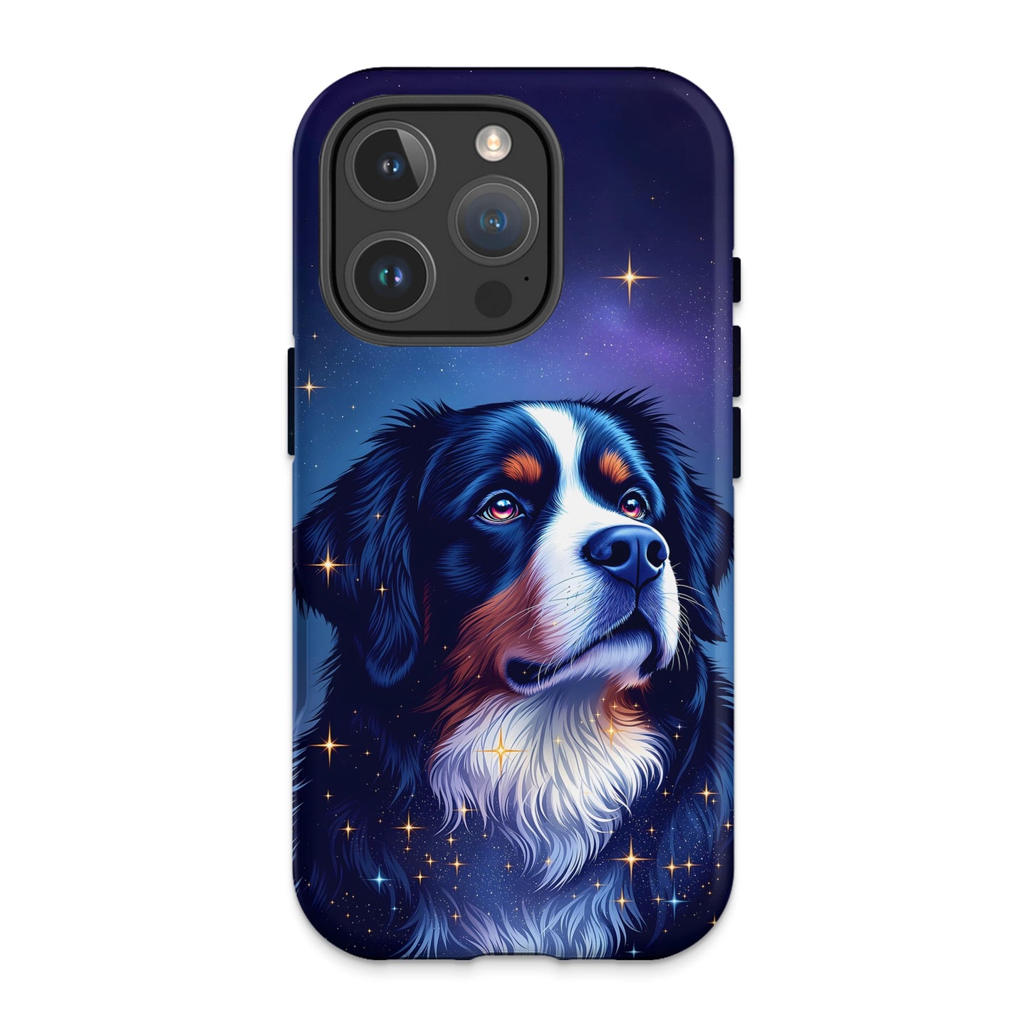 Majestic Dog Under Starry Night Phone Case product