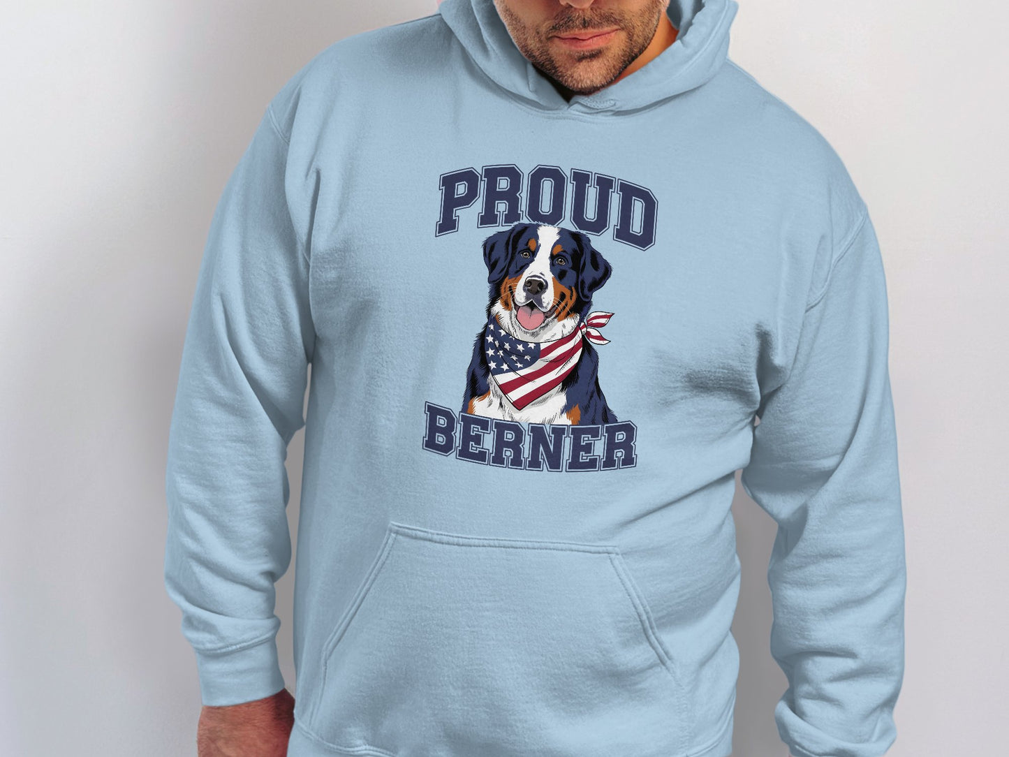 Proud Berner American Flag Hoodie Sweatshirt product type