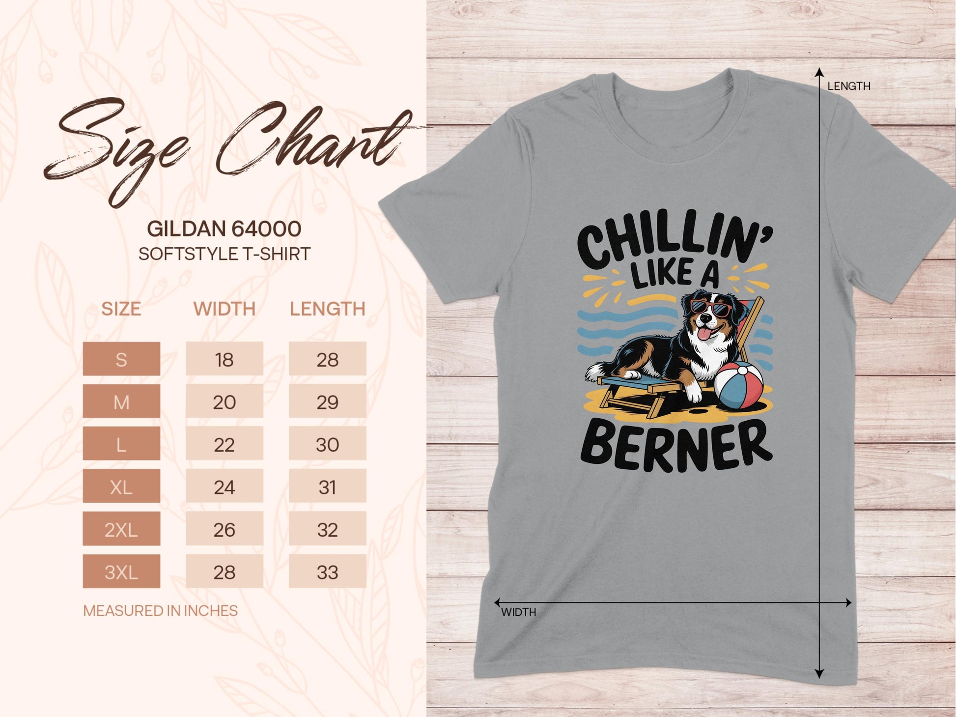 Chillin Like A Berner Funny Dog Graphic T-shirt product