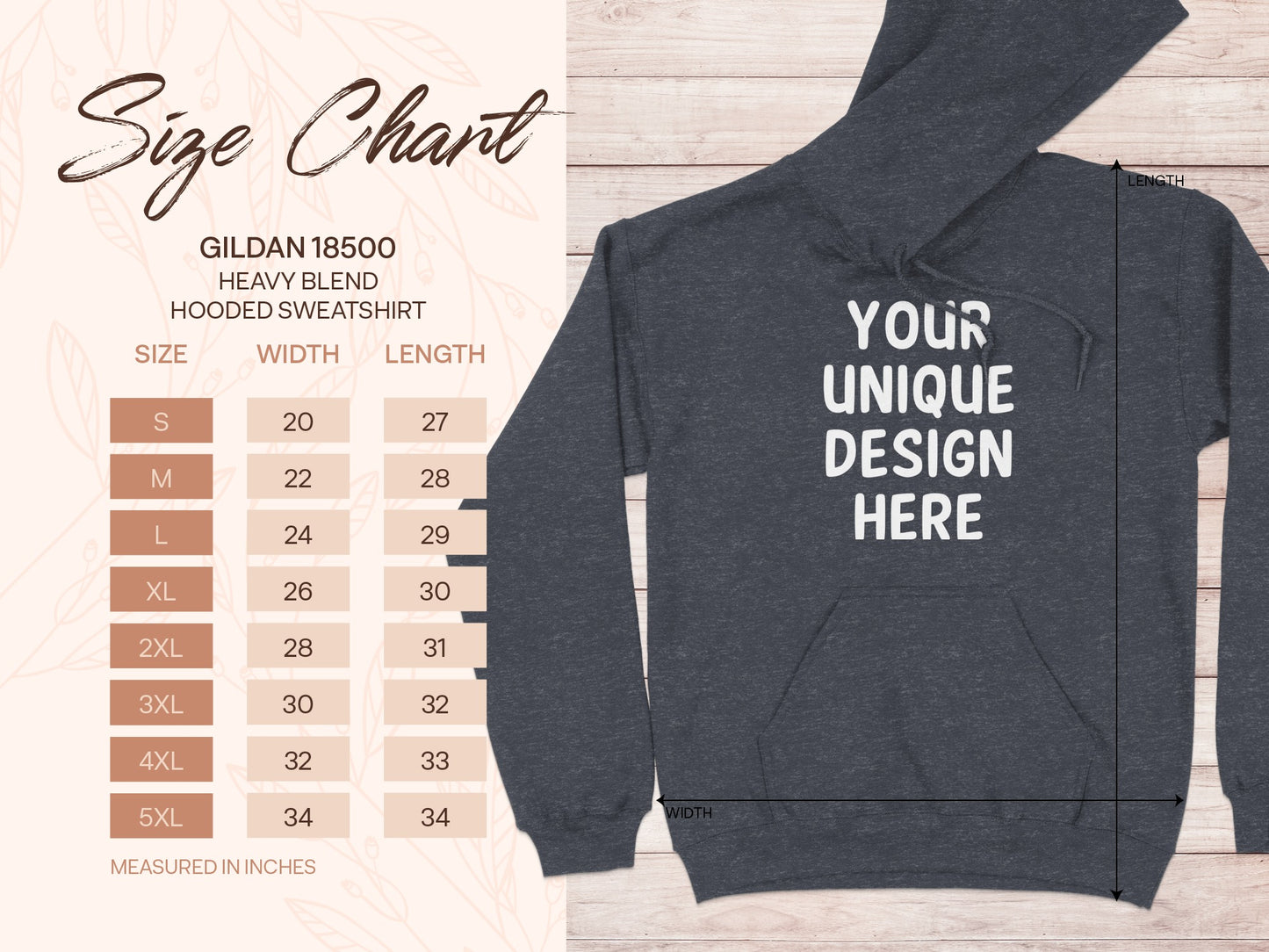 Your Unique Design Here Heavy Blend Hooded Sweatshirt product