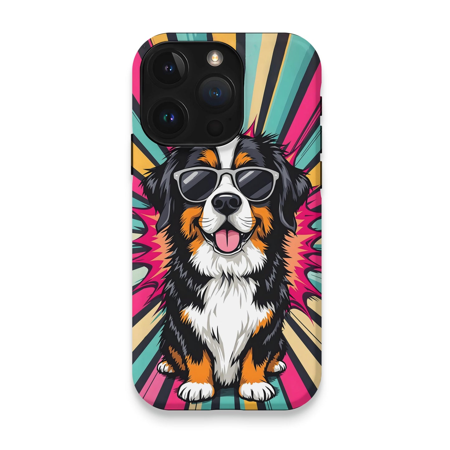 Colorful Dog With Sunglasses iPhone Case product