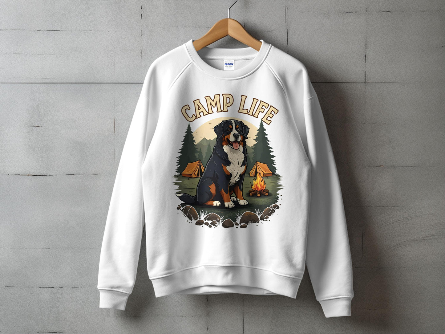 Camp Life Dog Graphic Printed Sweatshirt product type