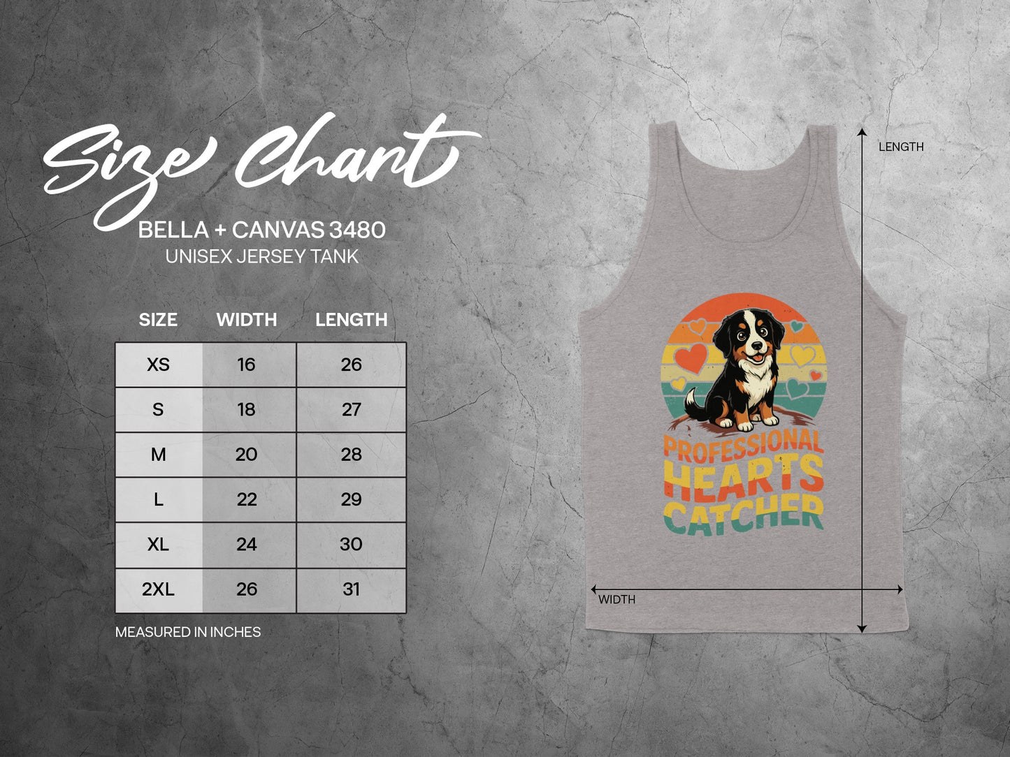 Professional Hearts Catcher Unisex Jersey Tank