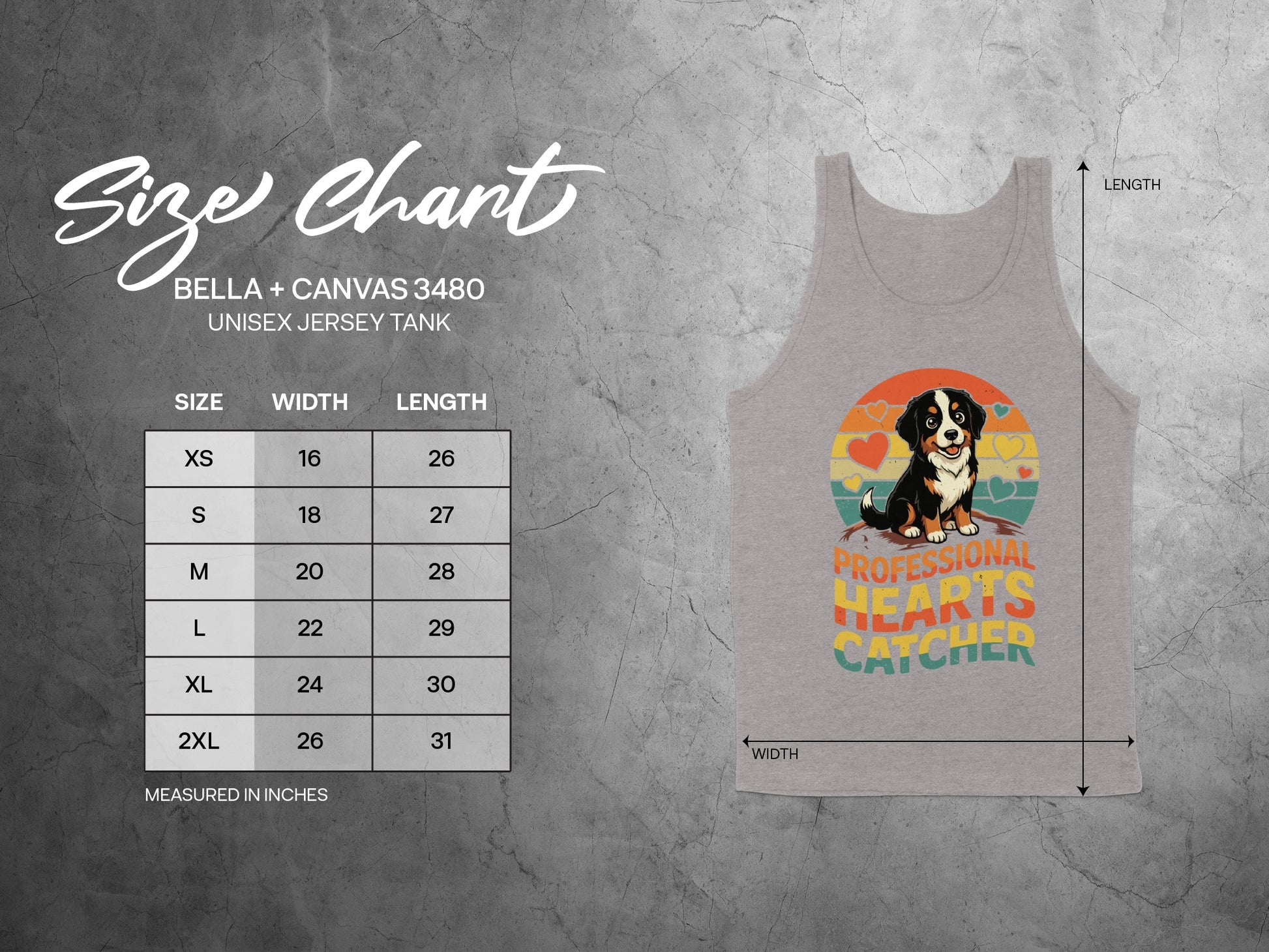 Professional Hearts Catcher Unisex Jersey Tank