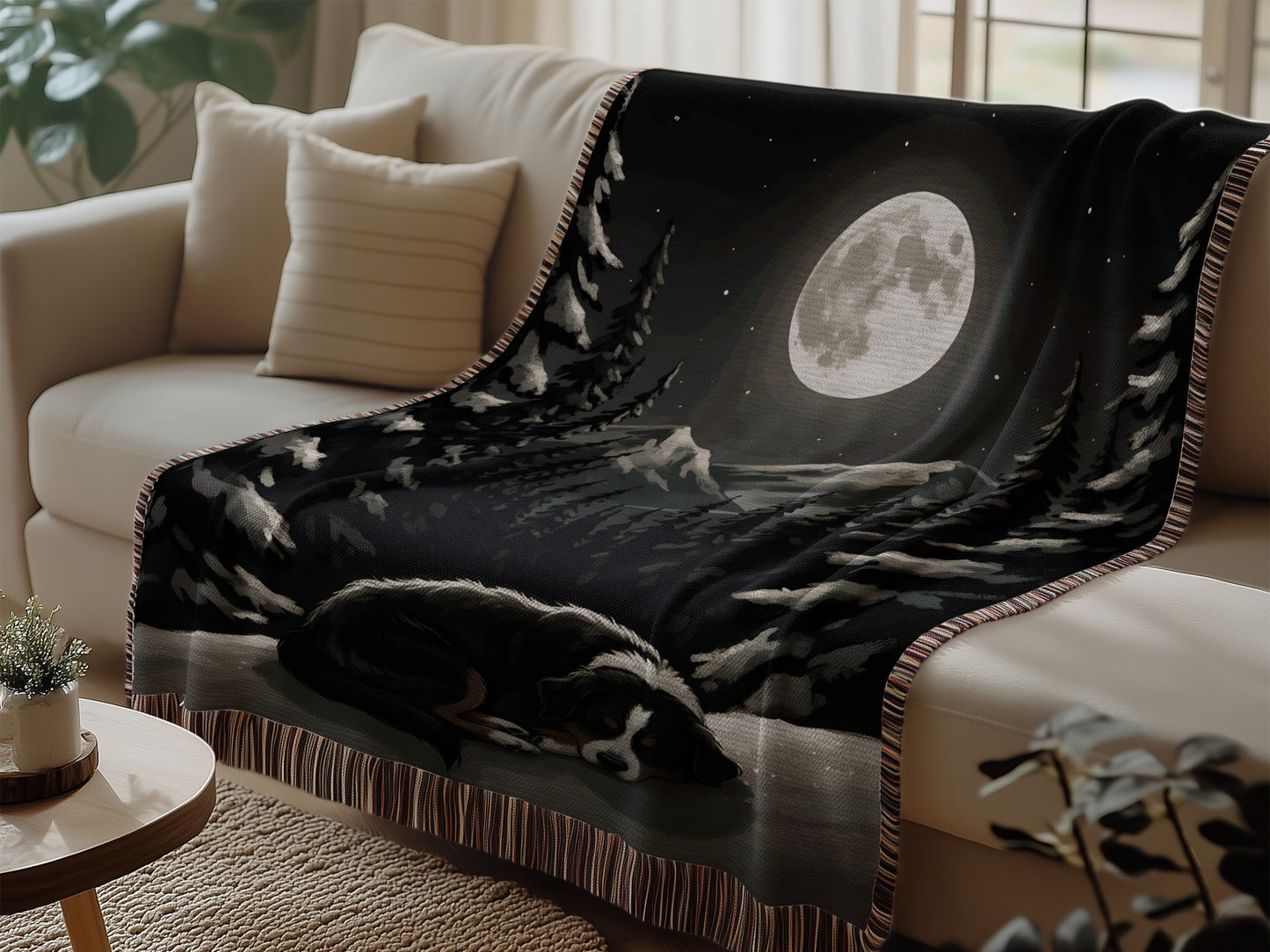 Night Scene Sleeping Bernese Blankets