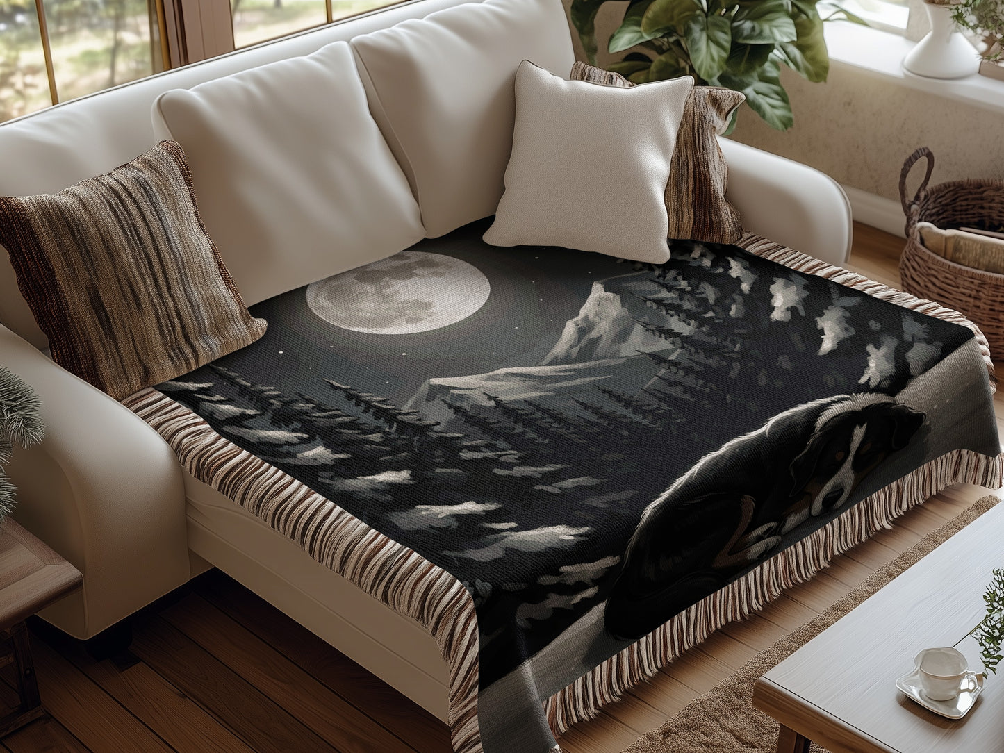 Night Scene Sleeping Bernese Blankets