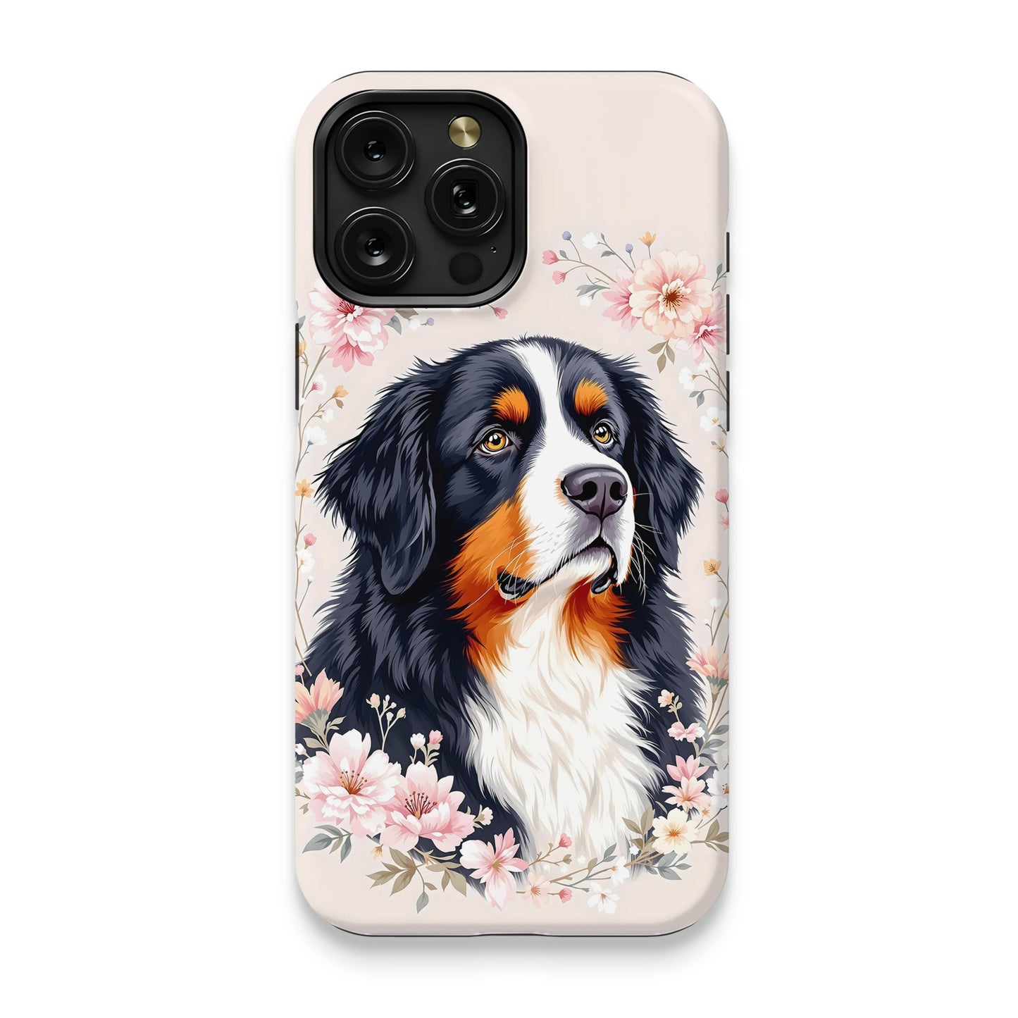 Beautiful Dog and Floral Design Phone Case product type