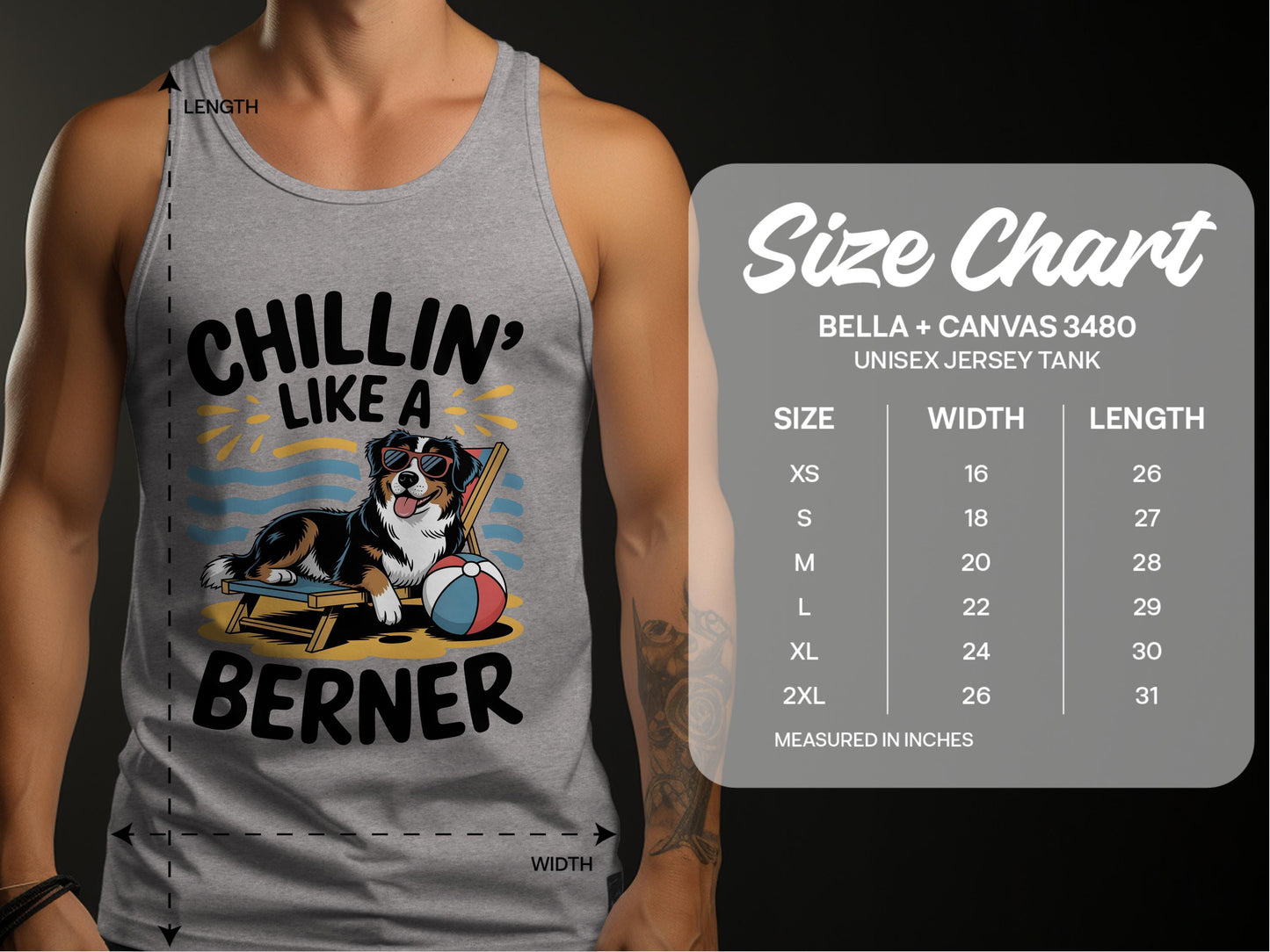 Chillin' Like a Berner Unisex Jersey Tank product