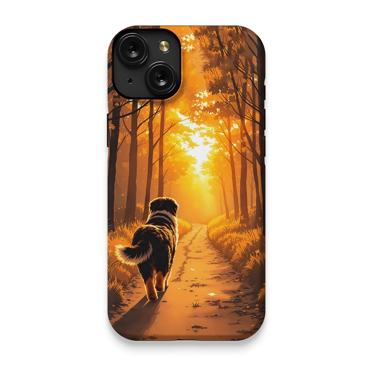 Golden Sunset Path Dog Phone Case product